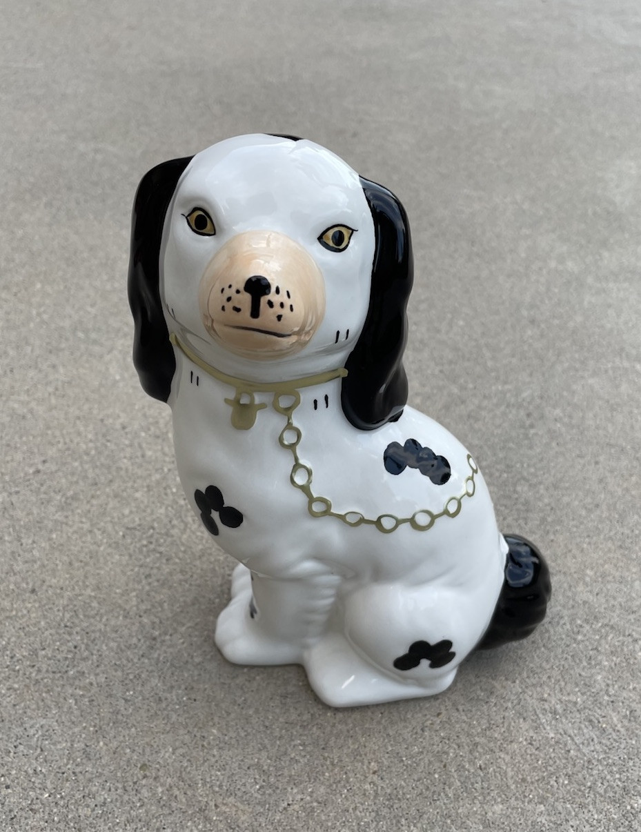 New Staffordshire Style Ceramic 8” King Charles Cavialier Spaniel Dog