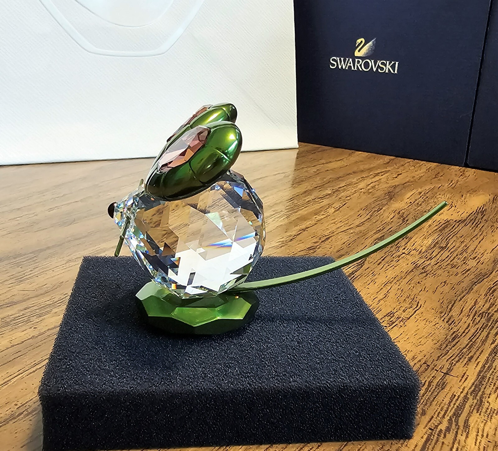 🐭 Swarovski Crystal 2022 Limited Edition, Large Dulcis Green Mouse Figurine NIB