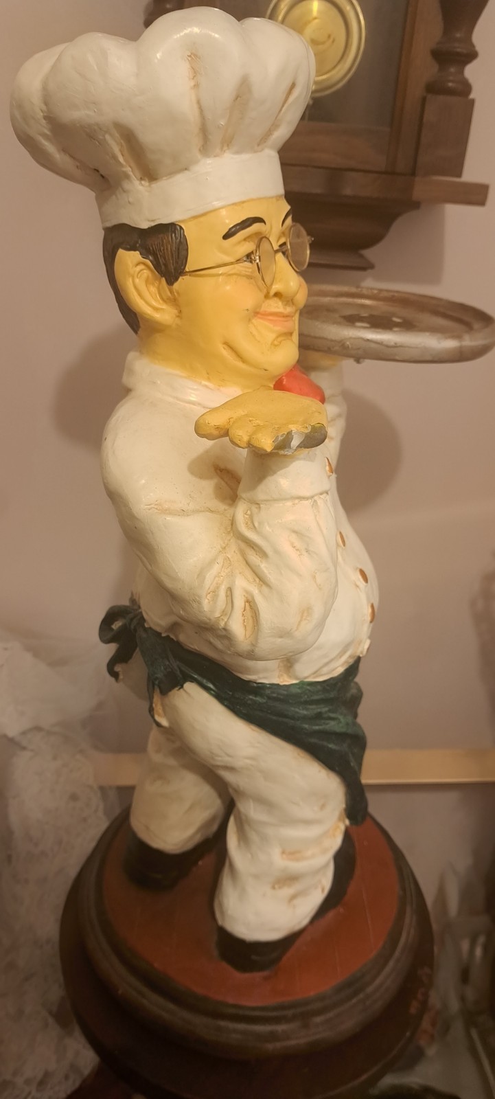 VTG Jolly Italian Chef/ Statue 25″ Tall Welcome To Your Bristol Or Restaurant
