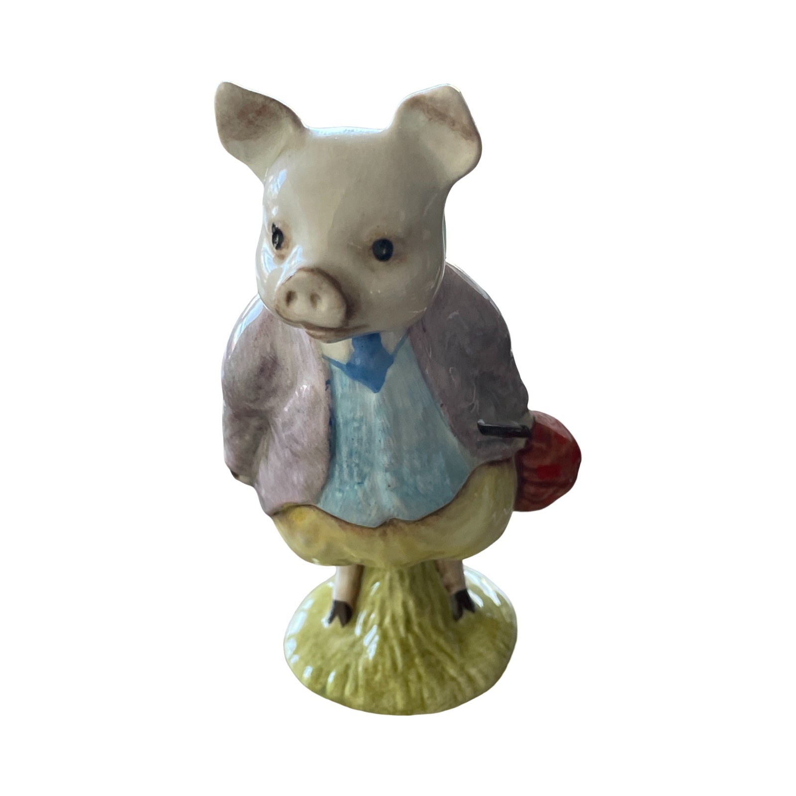 Vintage Beswick Beatrix Potter “Pigling Bland” 1956 Porcelain Figurine Lilac…
