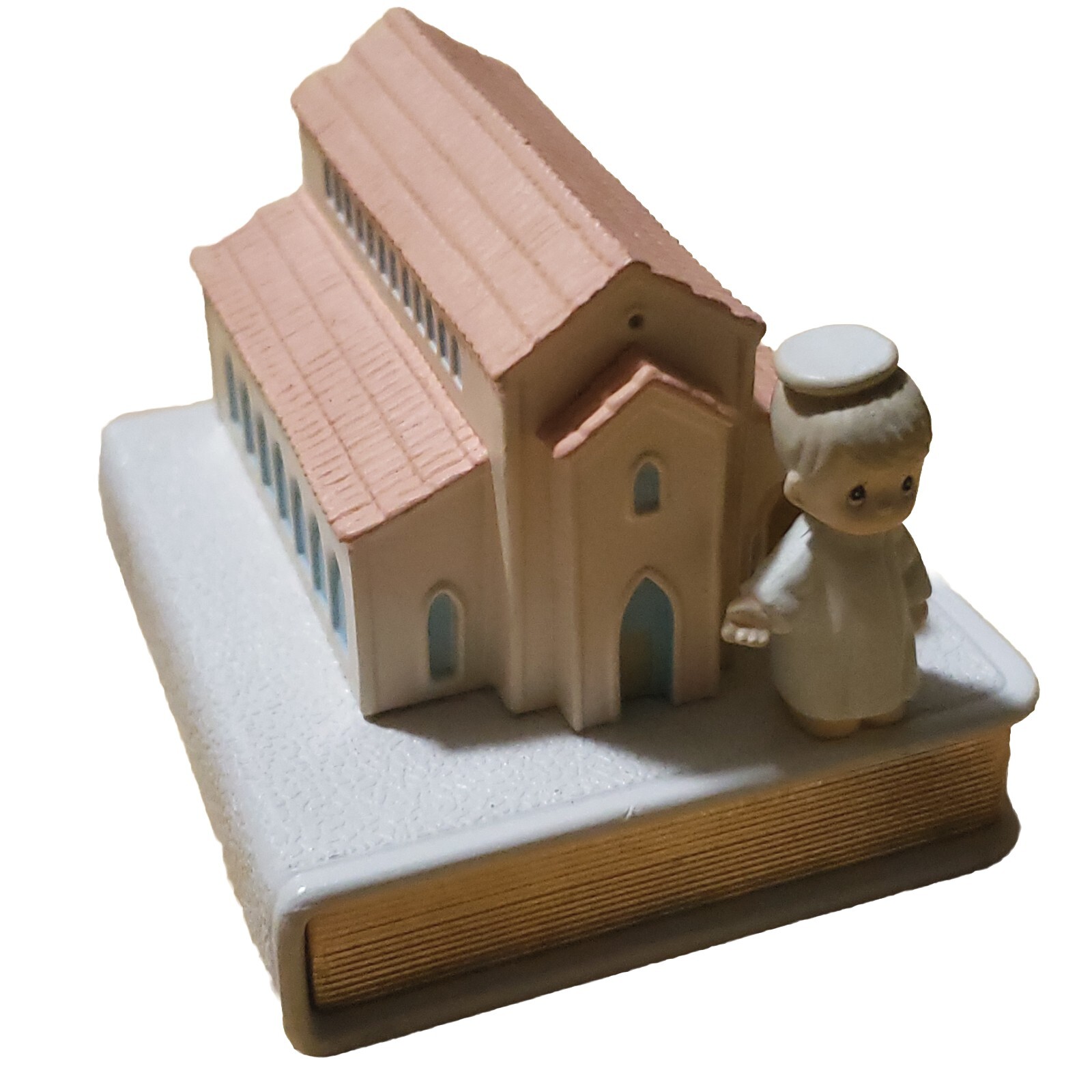Precious Moments 1991 There’s A Christian Welcome Here Plastic W/Mini Bible