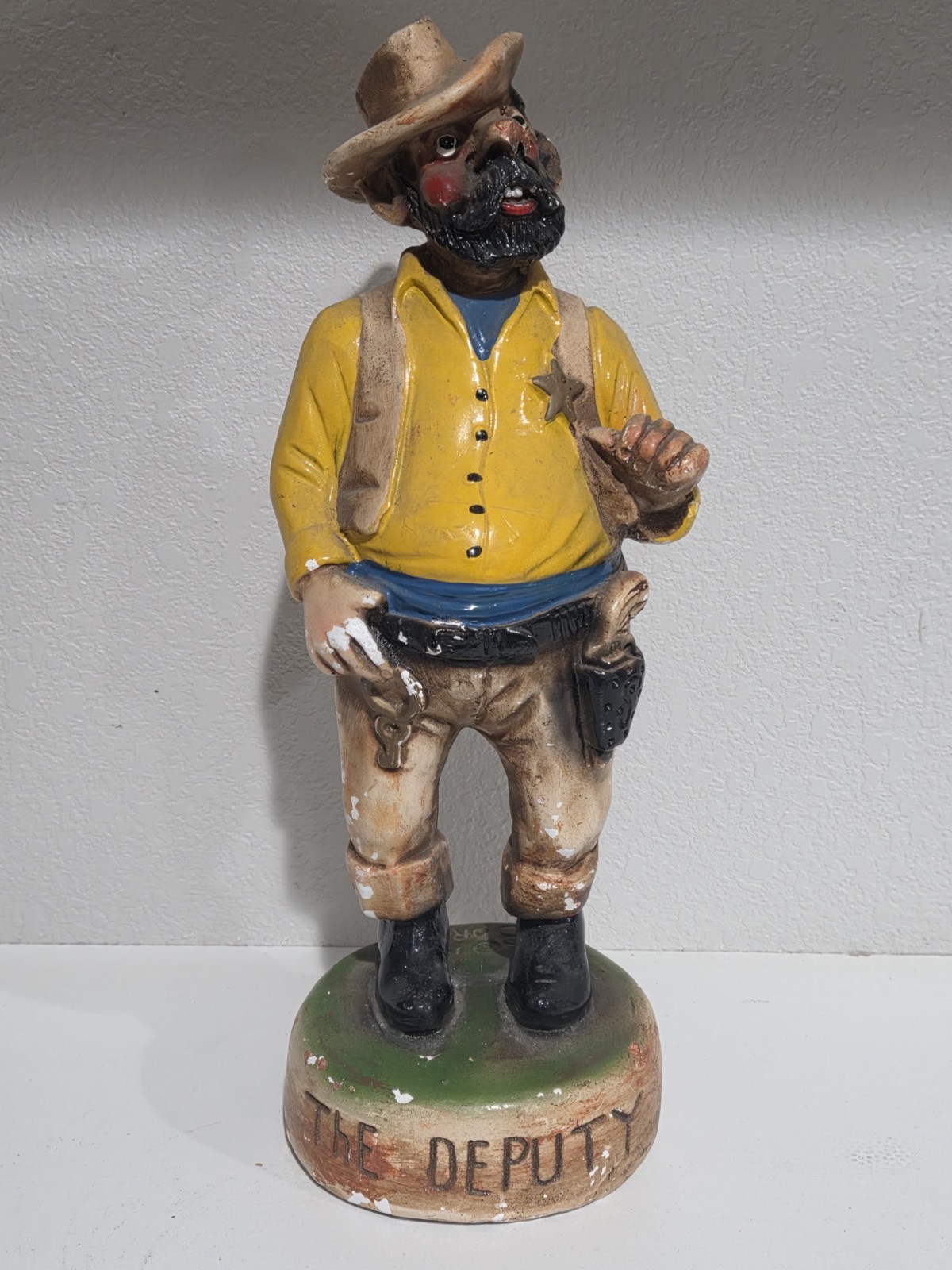 Chalkware The Deputy By E Borman 1940s Chalkware Western Vintage Decor