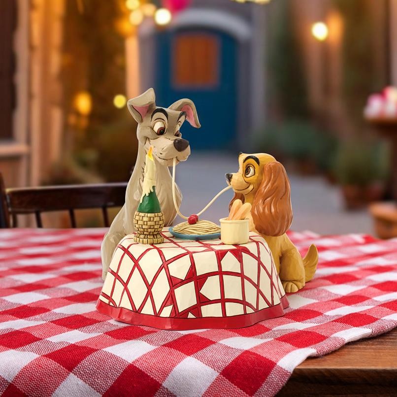 Jim Shore Disney Traditions Lady & The Tramp Spaghetti Scene Figurine 6016899