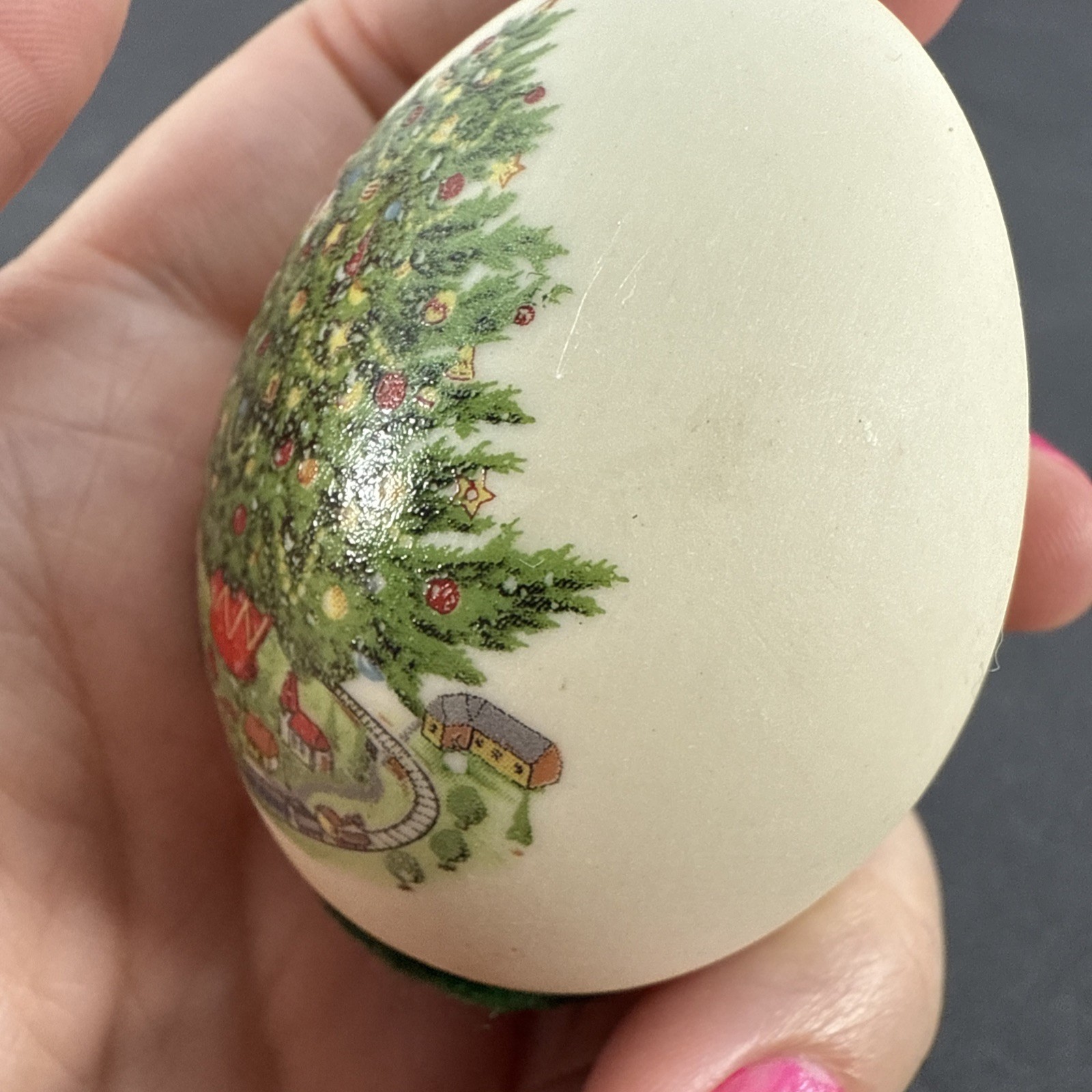 Eggzakly Christmas Handcrafted Porcelain Egg Christmas Tree Woodland Animals USA