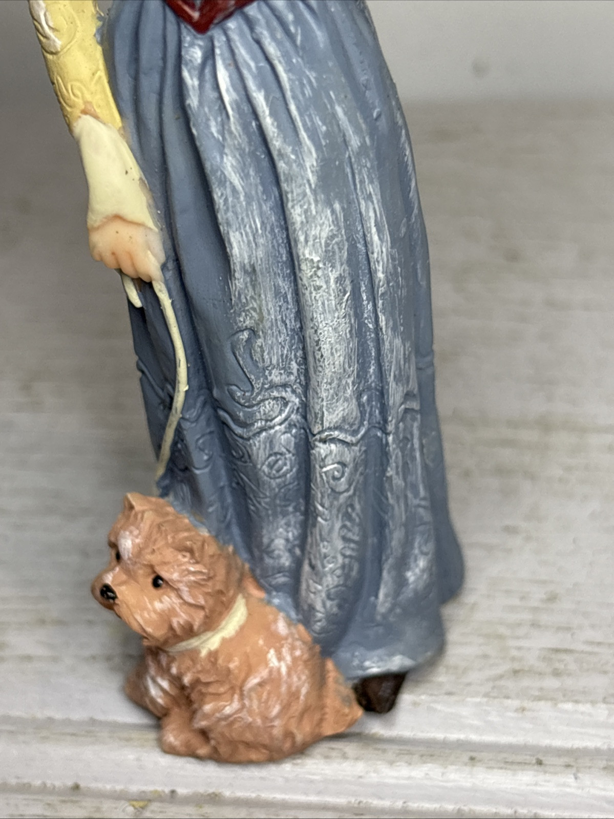 Elegant Lady Figurine Elegantly Dressed With Hat & a Dog Vintage Collectible