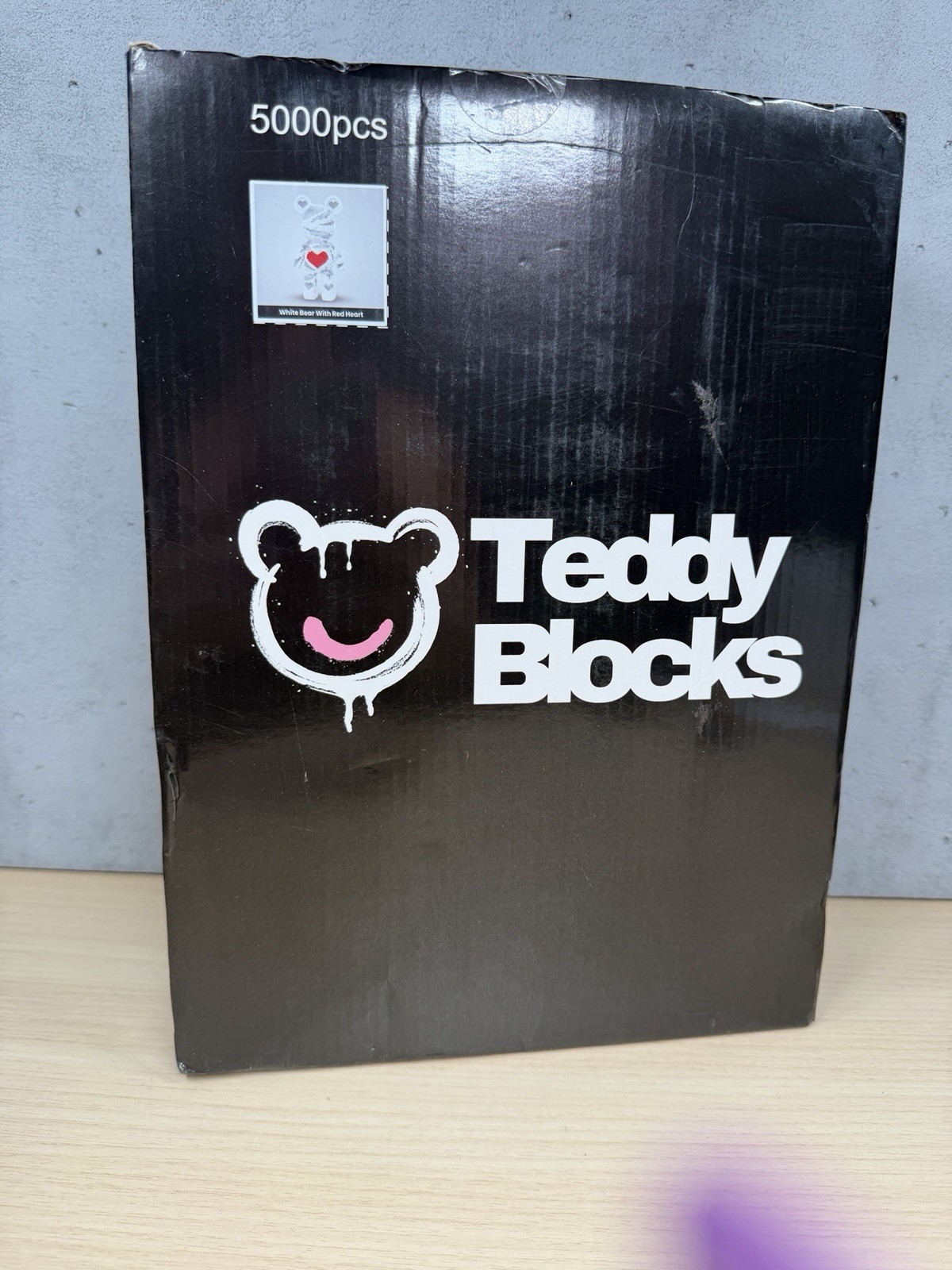 TeddyBlocks™ Giant Buildable Brick Bear (5000+ pcs) White Bear With Red Heart