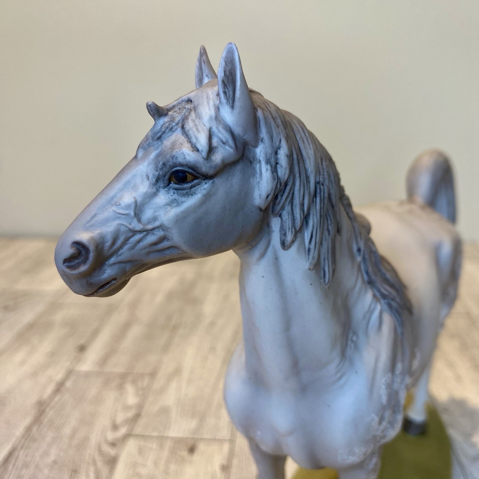 1985 Vintage By Andrea Saddlebred 7412 Horse Porcelain Figurine Dapple Grey