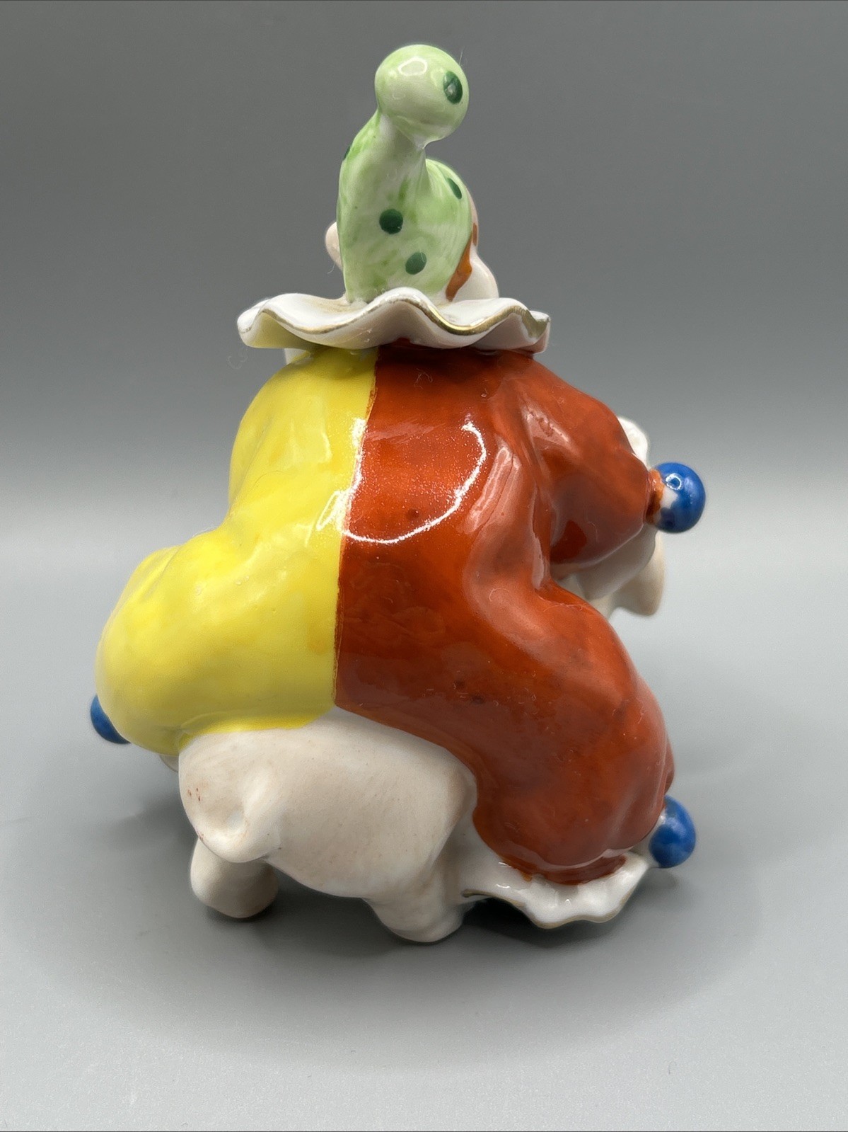Ardalt Lenwile Circus Clown Riding Pig Figurine Made in Japan Glass Porcelain