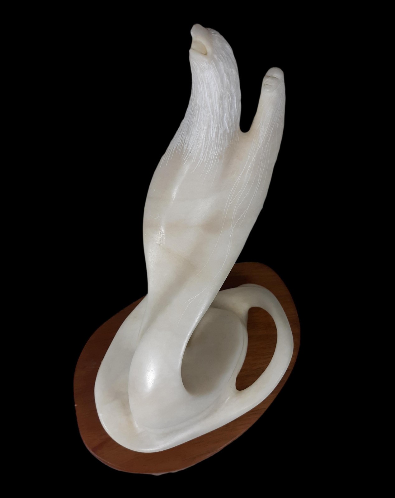 Kathy Whitman Elk Woman Eagle Woman Stone Sculpture Native American Art Vintage