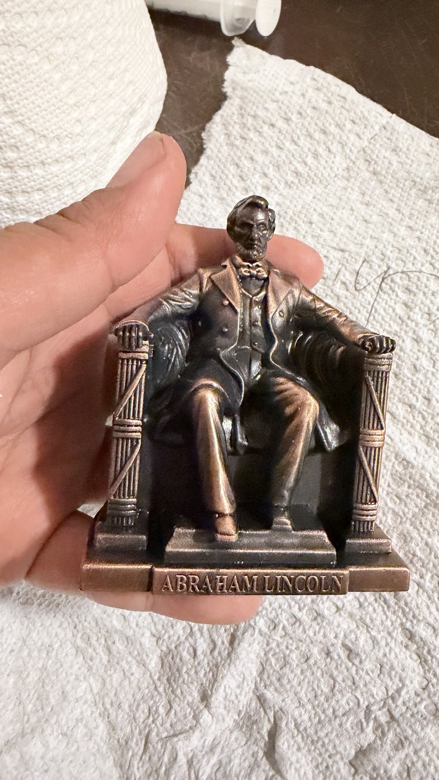 Bronze Metal Abraham Lincoln Figurine Statue Washington, D.C. 3D sharpener