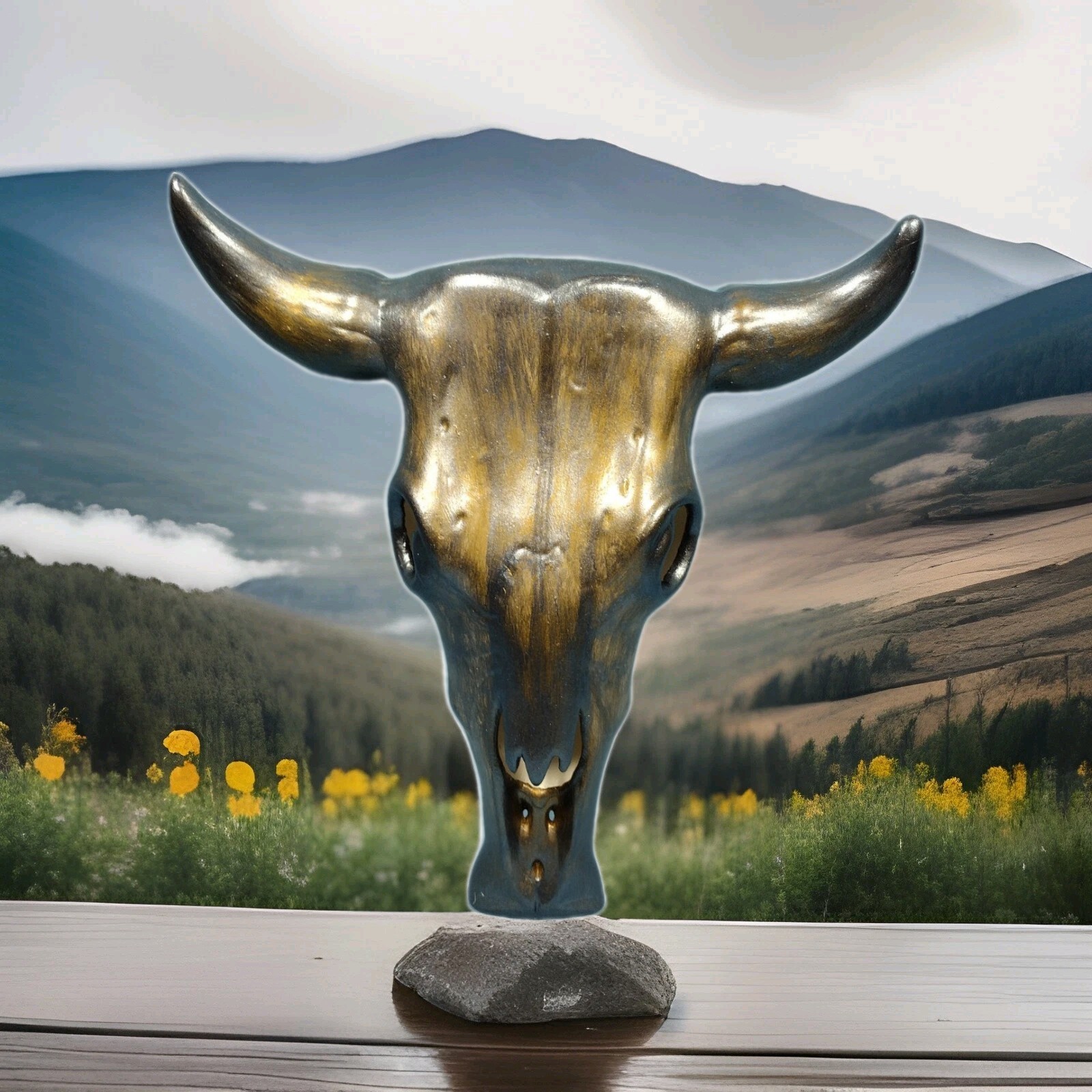 It’s A Ceramic Animal Head, Possibly A Replica Of A Texas Longhorn , Possibly.