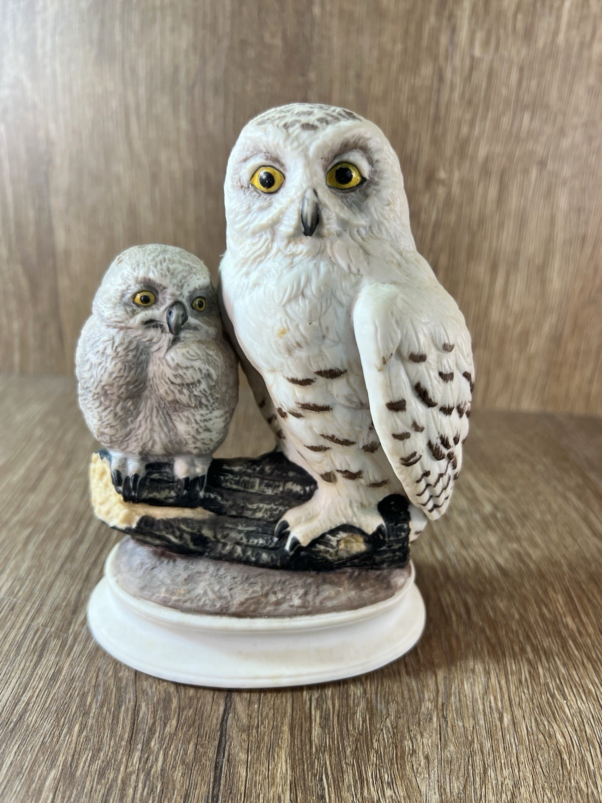 Vintage Creative Ceramics “Snow Owls” Statue By Hernando Castelnuovo #1323
