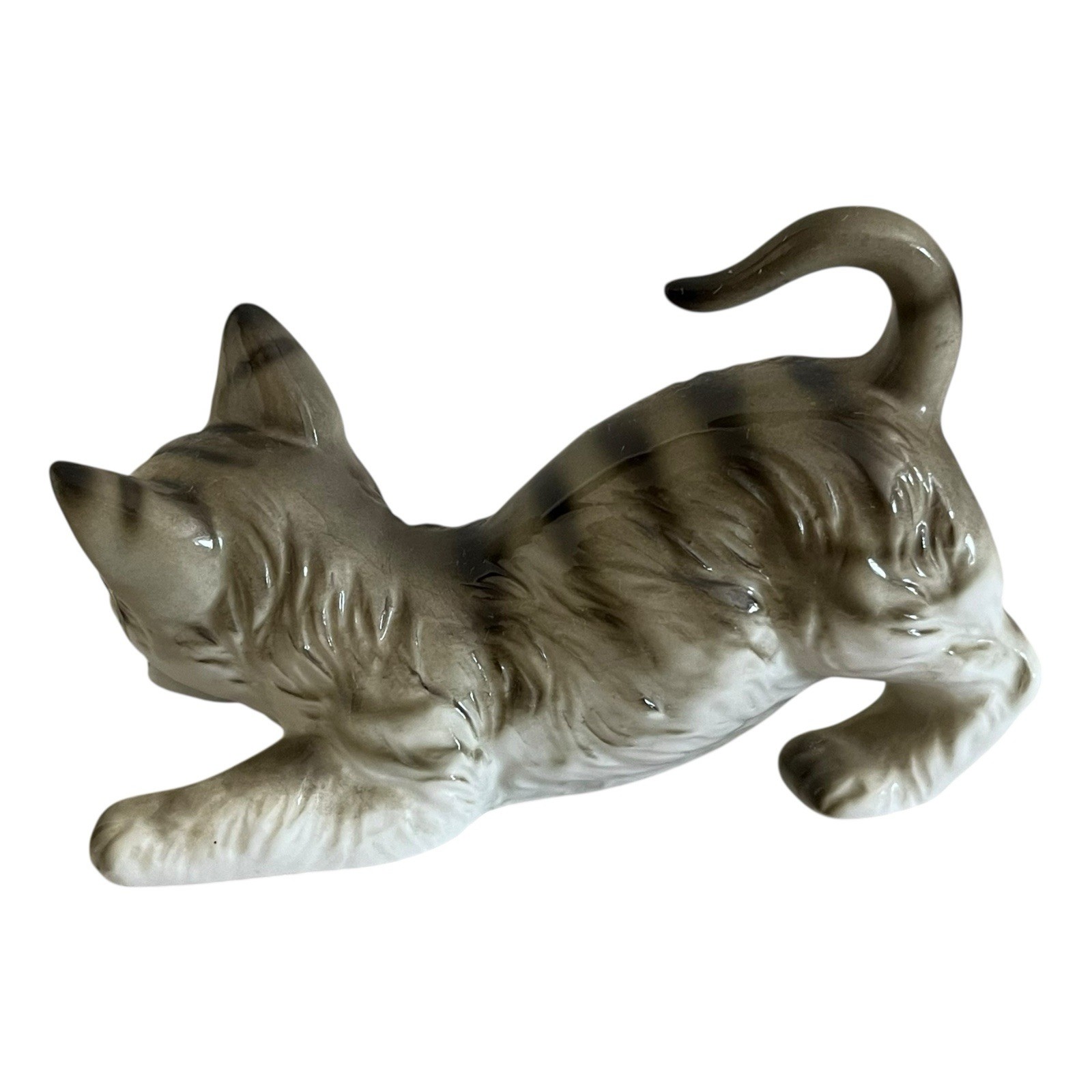 Vintage House of Global Art Bone China Playful Kitten Cat Figurine