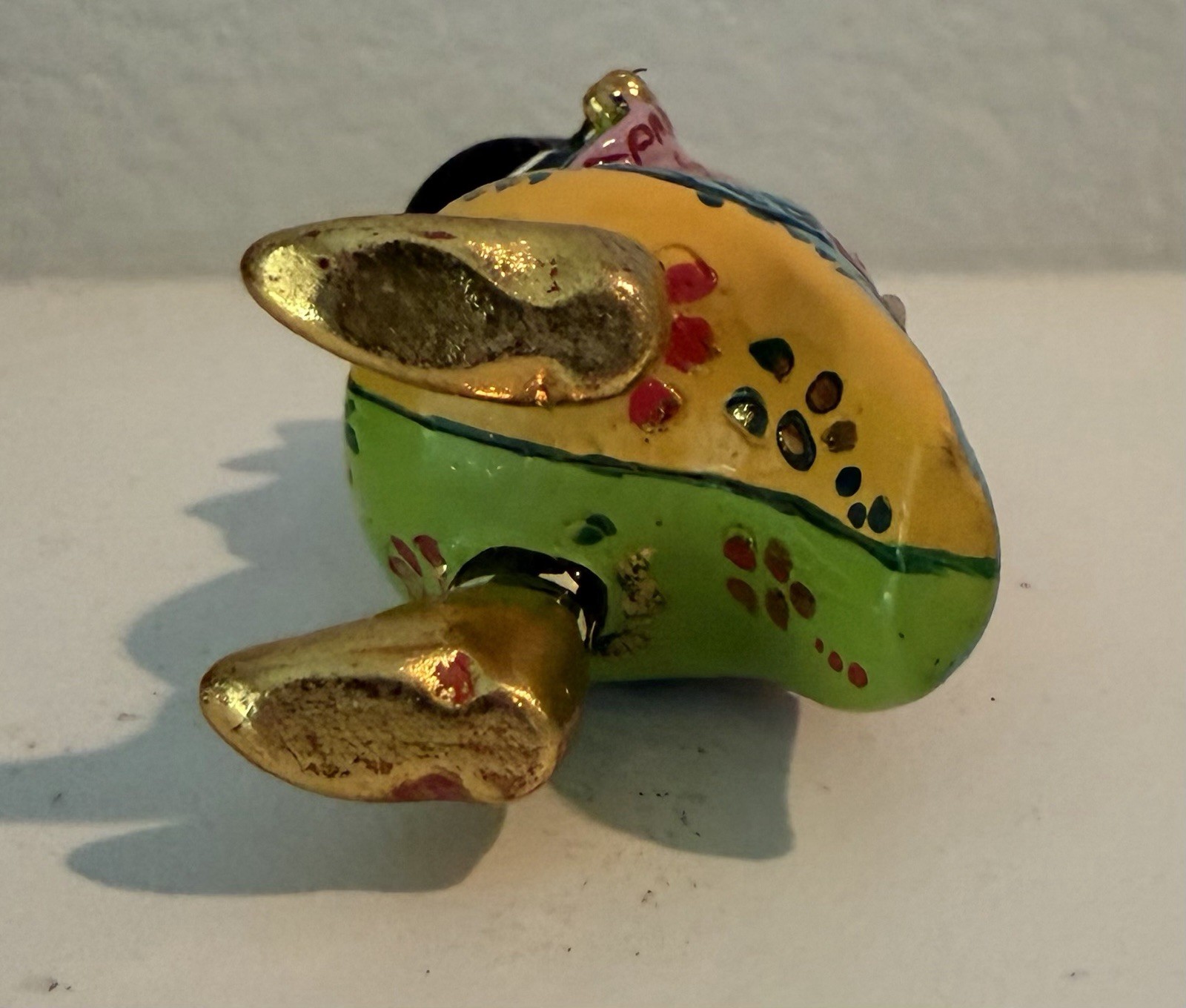 Tom’s Drag Mini Figurine Artisan Owl Multi Colored Whimsical Hand Painted 3”