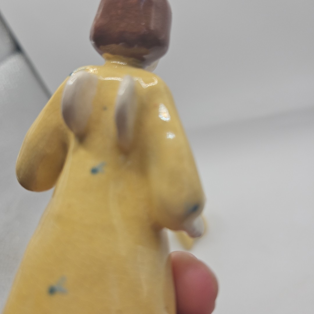 Two Vintage Yellow Angel Figures 3.5 Inches Tall