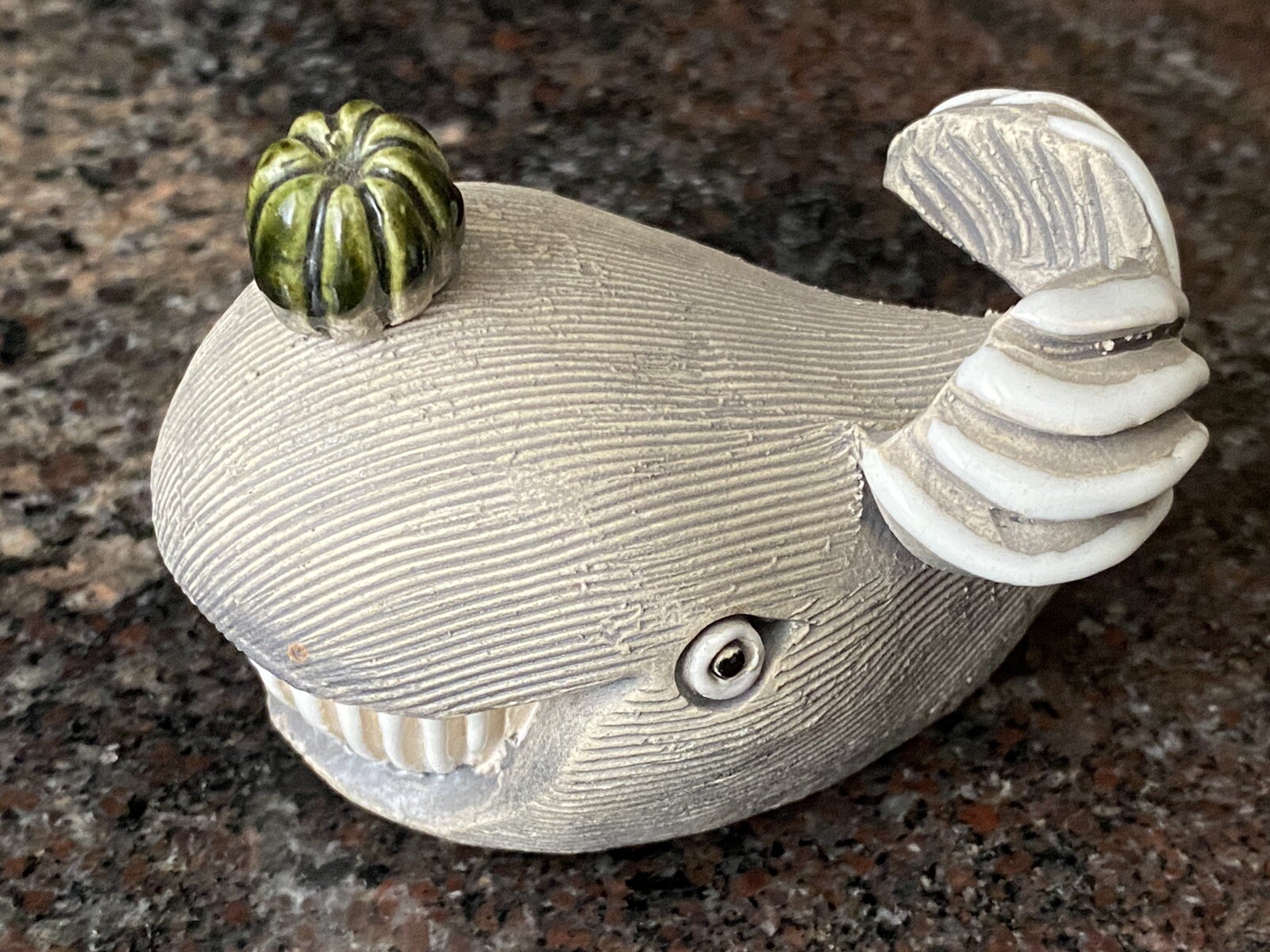 Vintage Artesania Rinconada Gray Whale Retired Handmade In Uruguay Marked