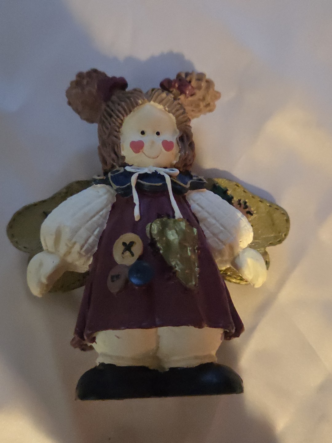 Papel Freelance Angel Figurine 4″x 3”Clay Resin Art Country Vintage
