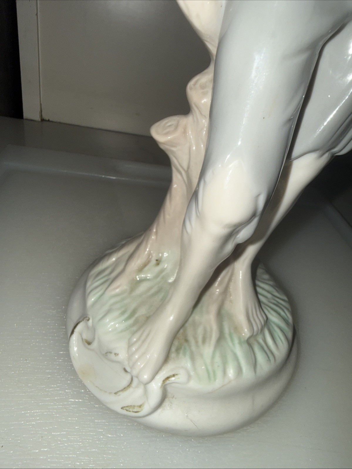 vtg porcelain figurine Mid- 20th Century Glazed Porcelain