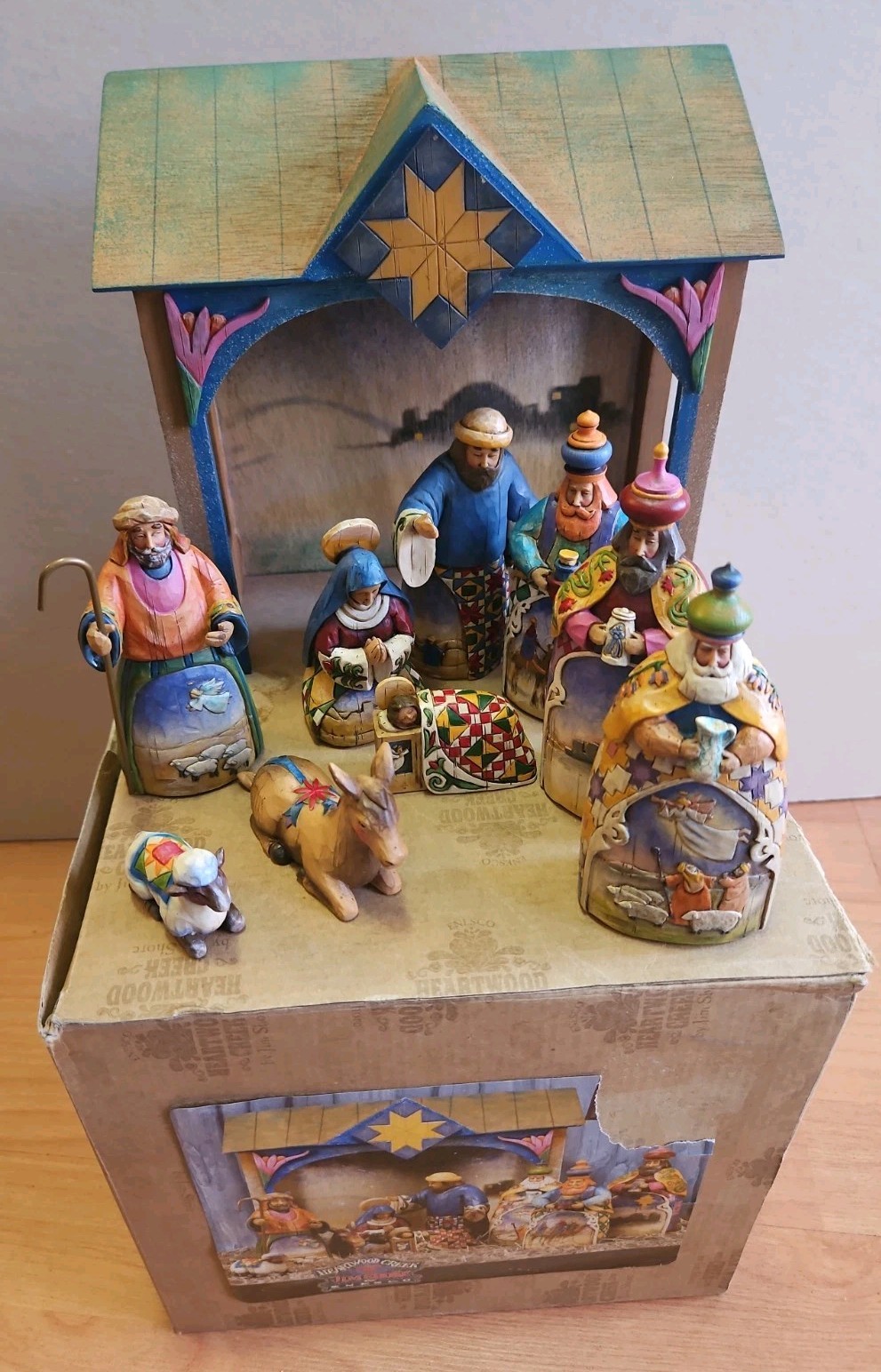 Jim Shore 2004 Joy To The World 10 piece Nativity Set Enesco Heartwood Creek
