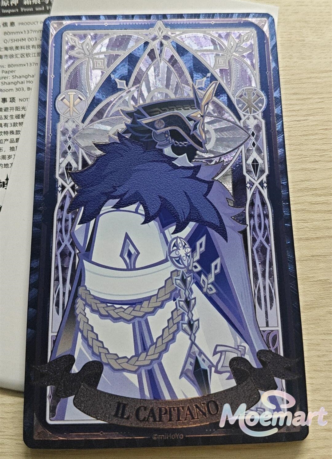 Official Genshin Impact Fatui II Capitano Figure Acrylic Stand Badge Card Set