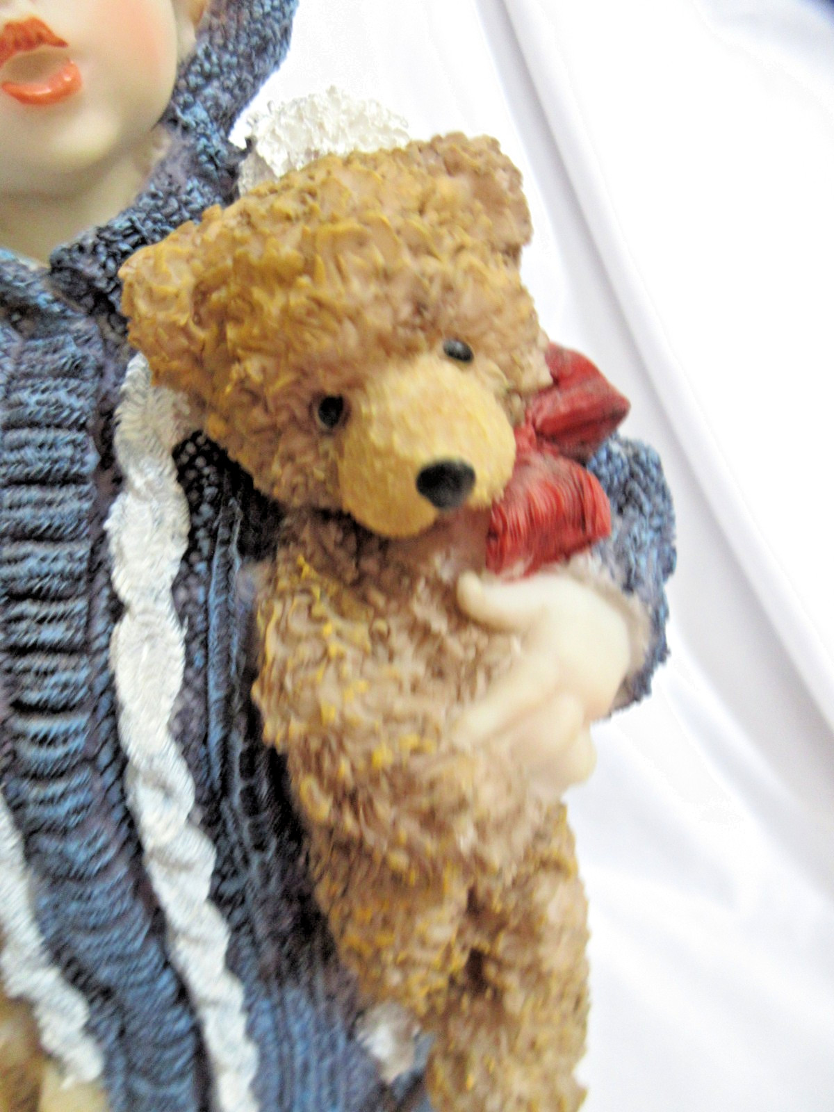Mark Roberts Doll Victorian Child Teddy Bear Figurine Fabric Resin Ex. Cond.