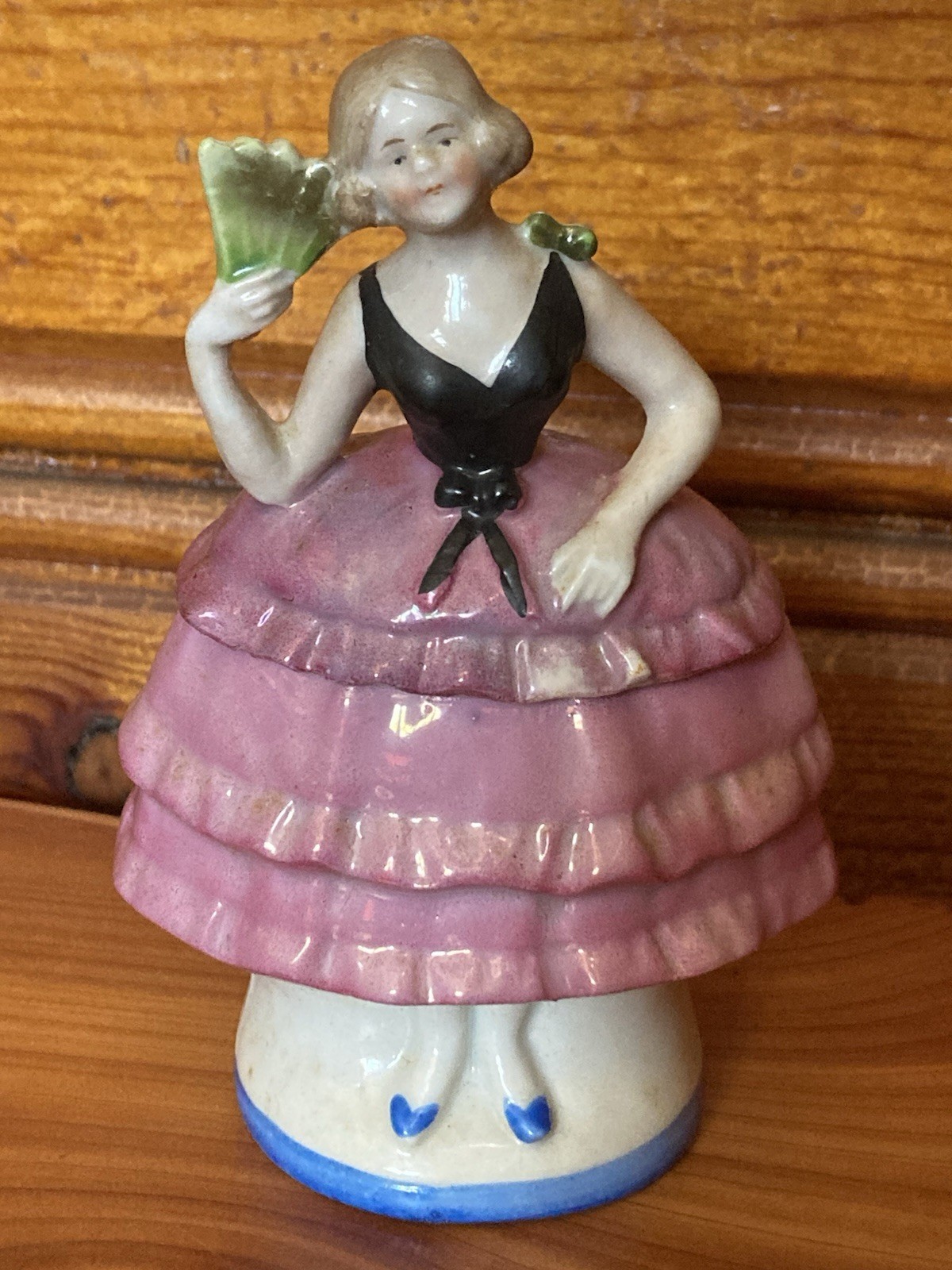 Antique German Elegant Powder/Trinket Box Figurine