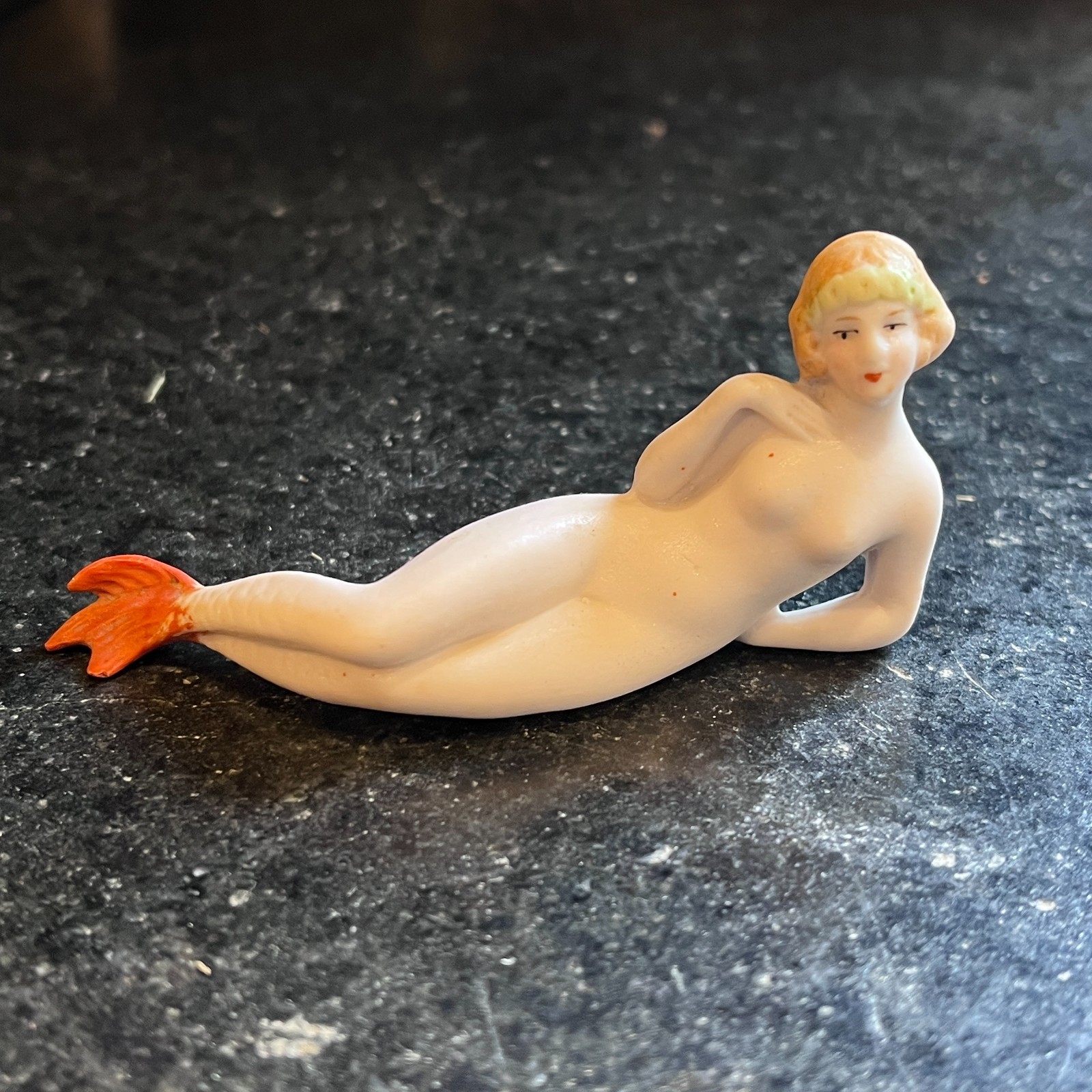 ANTIQUE ART DECO GERMAN BISQUE BATHING BEAUTY MERMAID NUDE FIGURINE VINTAGE G399