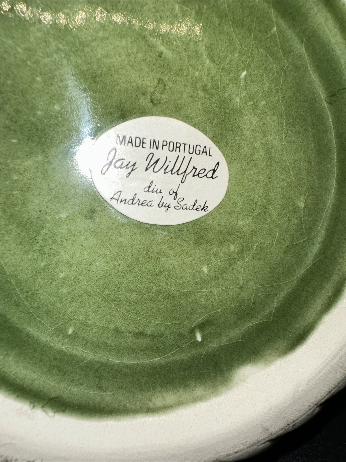 VINTAGE JAY WILLFRED ANDREA BY SADEK 3D MAJOLICA BOWL OF FRUIT – NICE!