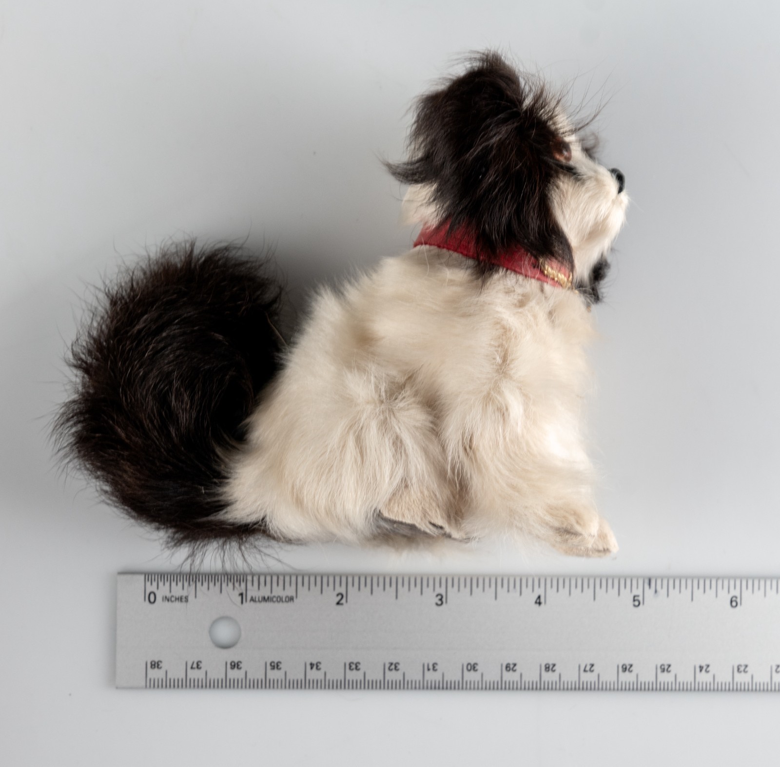 Mid Century Real Fur Miniture Dog Toy Figure Doll Pekingese Japanese Chin Used