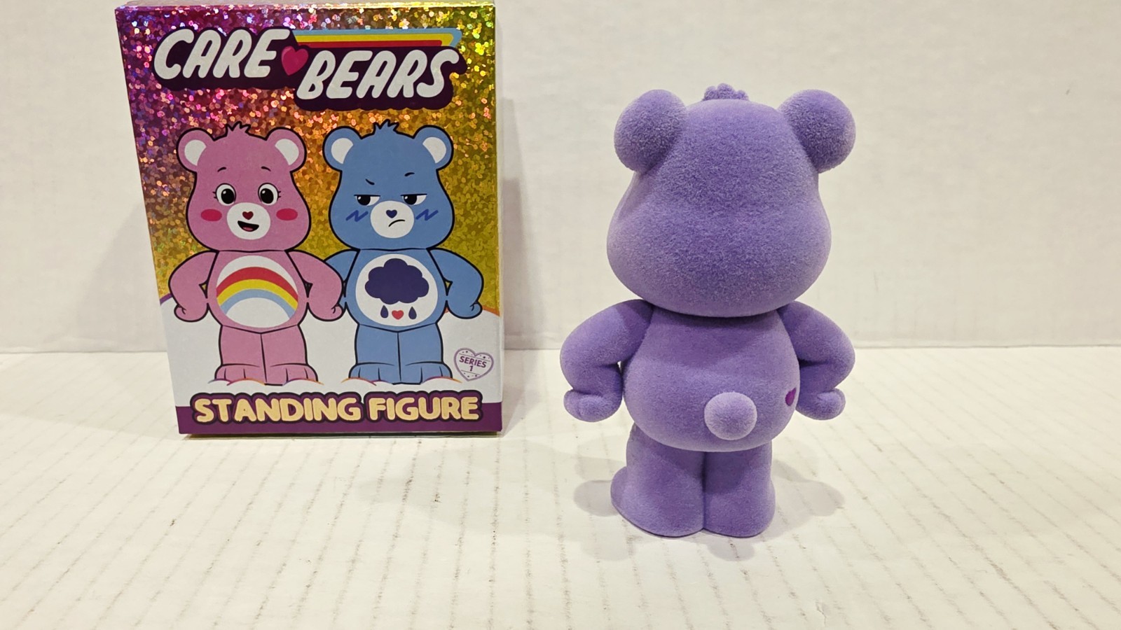 🐻 URDU Care Bears SHARE BEAR Standing Figure Blind box Series 1 RARE Flocked