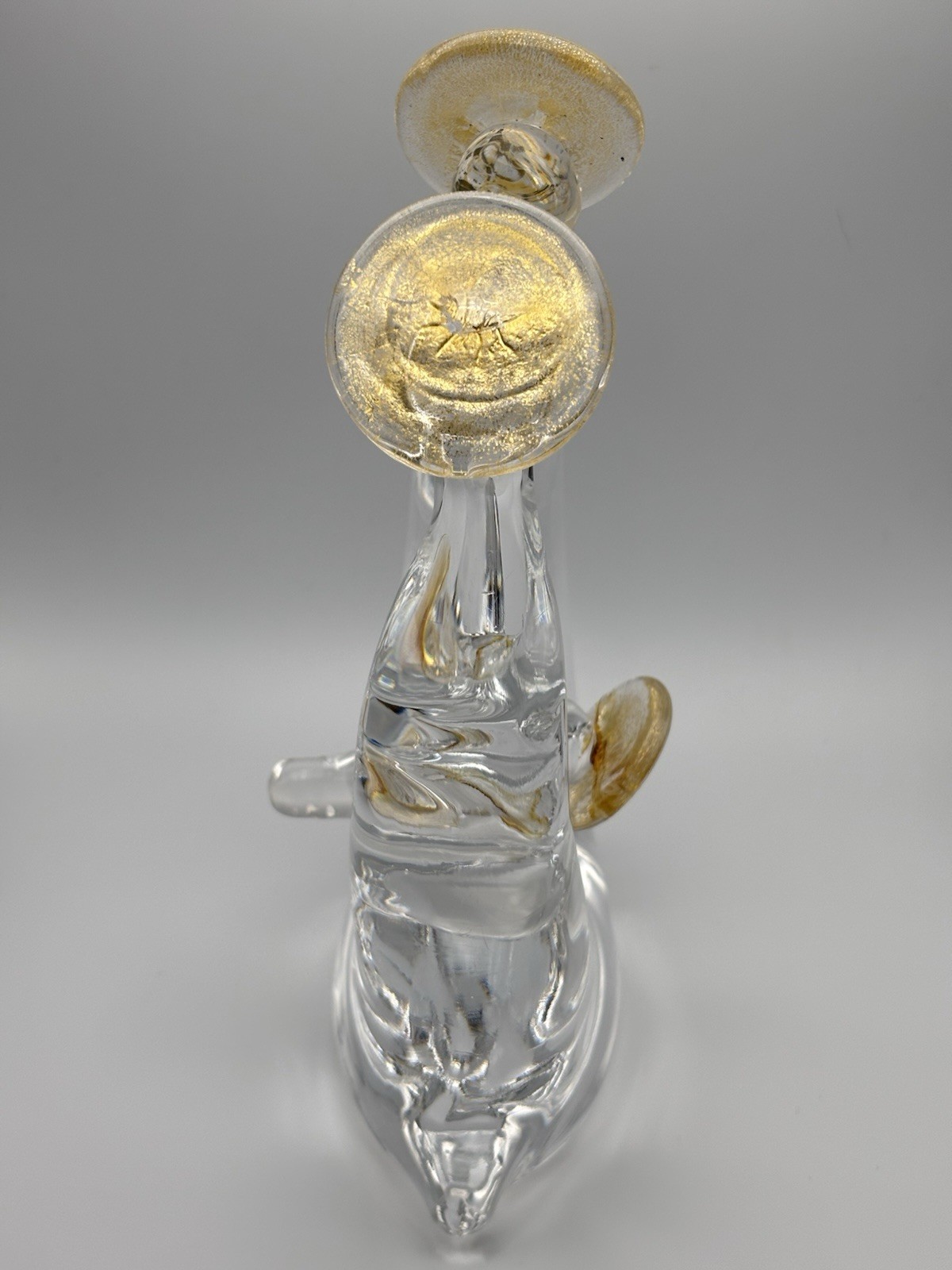 Murano Glass Holy Family Baby Jesus Christmas Nativity Gold Polveri REPAIRED