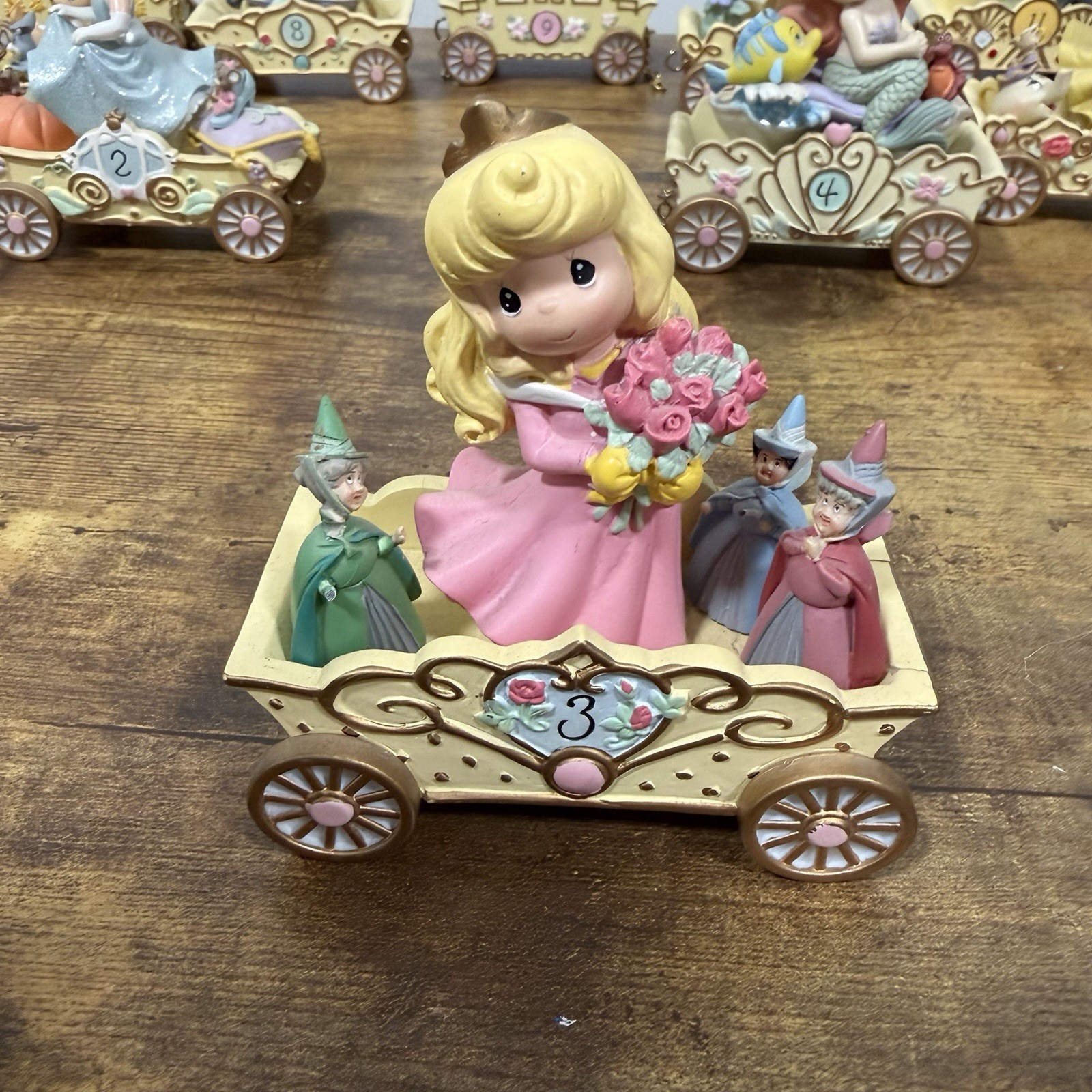 Precious Moments Disney Princess Parade Birthday Train Set 13 Pieces 1-12 READ