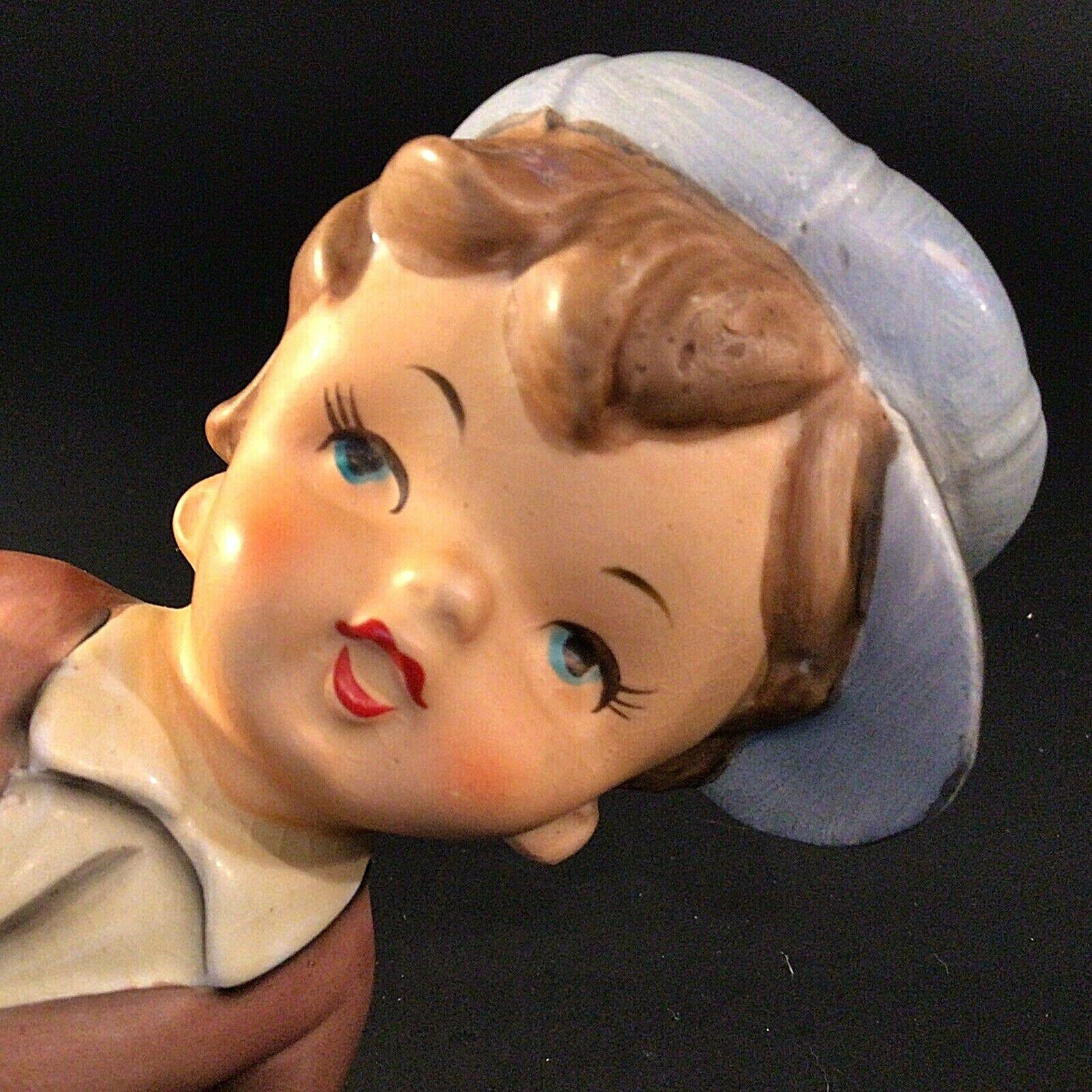 VINTAGE 1950 A MARK EXCLUSIVE FIGURINE DOG & BOY 7 1/4″ CALL OF THE WILD