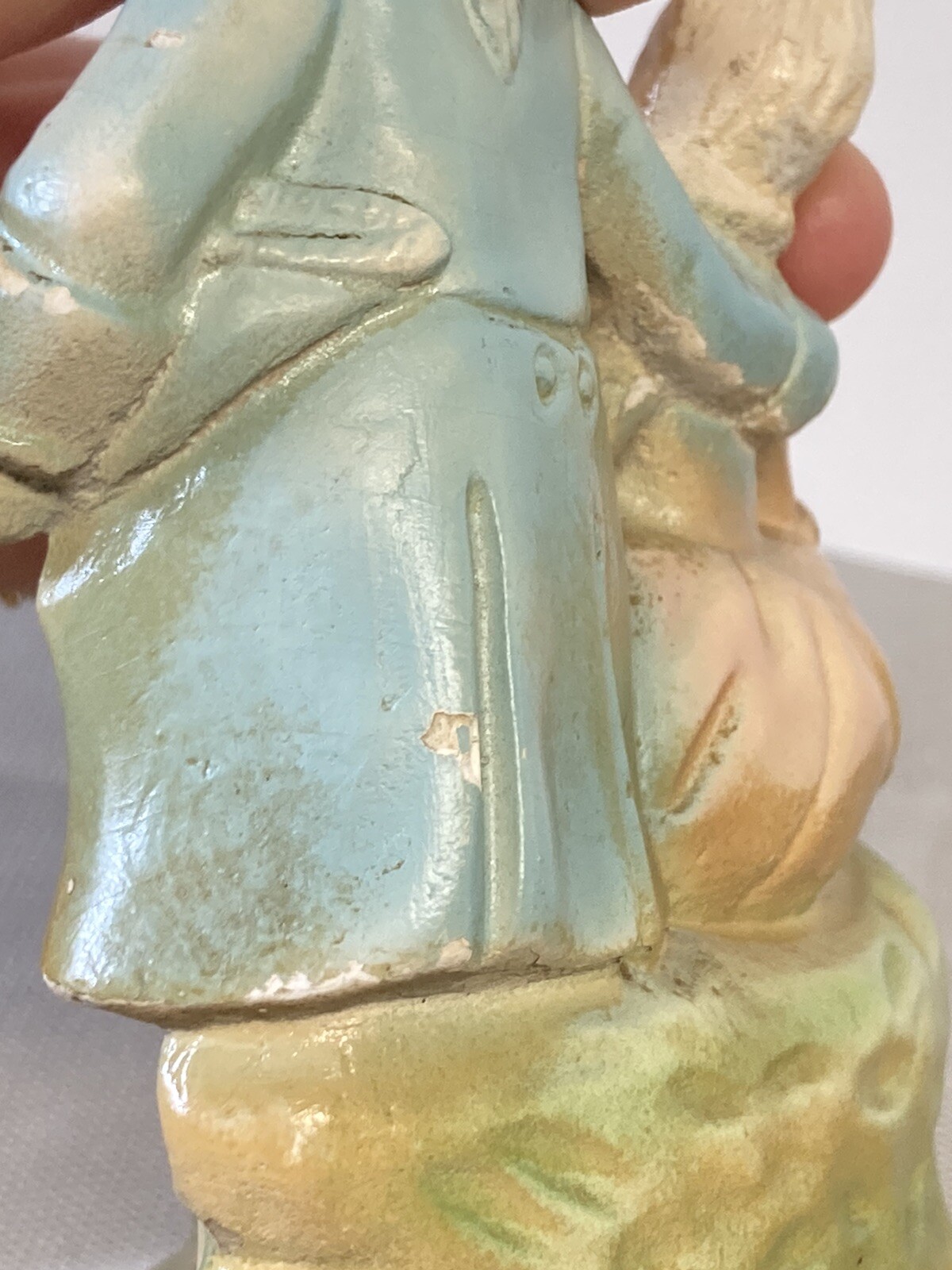 Vtg Romantic Victorian Couple Hand Painted Chalkware Plaster Figurine Statue 5″