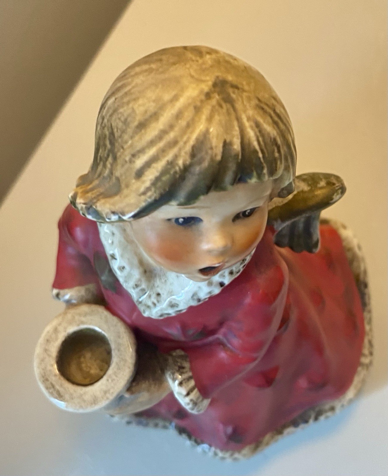 Vintage Hummel Musical Angel *Not Working Porcelain Figurine Candleholder German