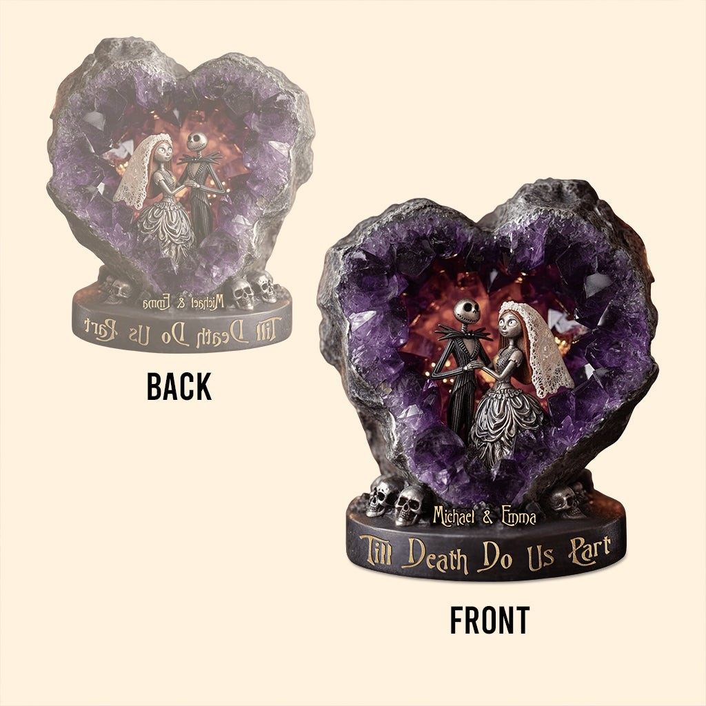 Personalized Jack Sally Nightmares Couple Acrylic Plaque Wooden Block Decor Gift