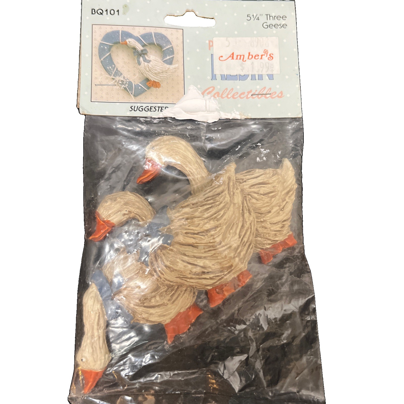 Decorative Crafting 3 Geese 5 1/4″ tall Resin by Wang’s International