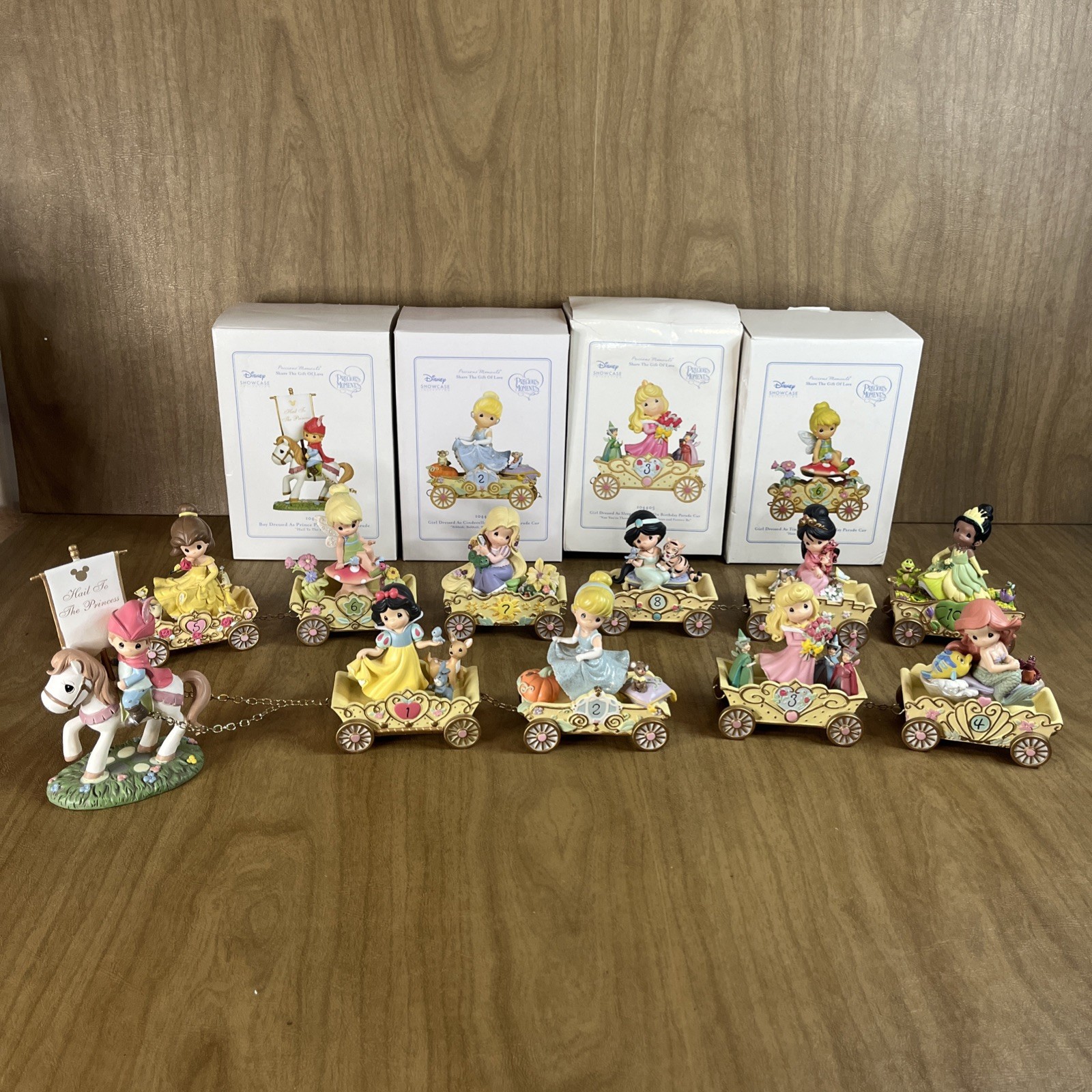 Precious Moments Disney Showcase Princess Birthday Parade Set 1-10 & Prince
