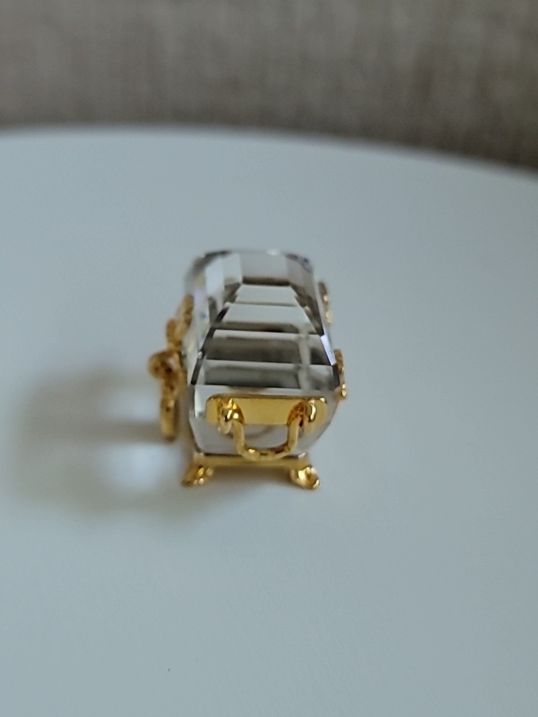 Swarovski Crystal – Mini Treasure Chest With Gold Accents
