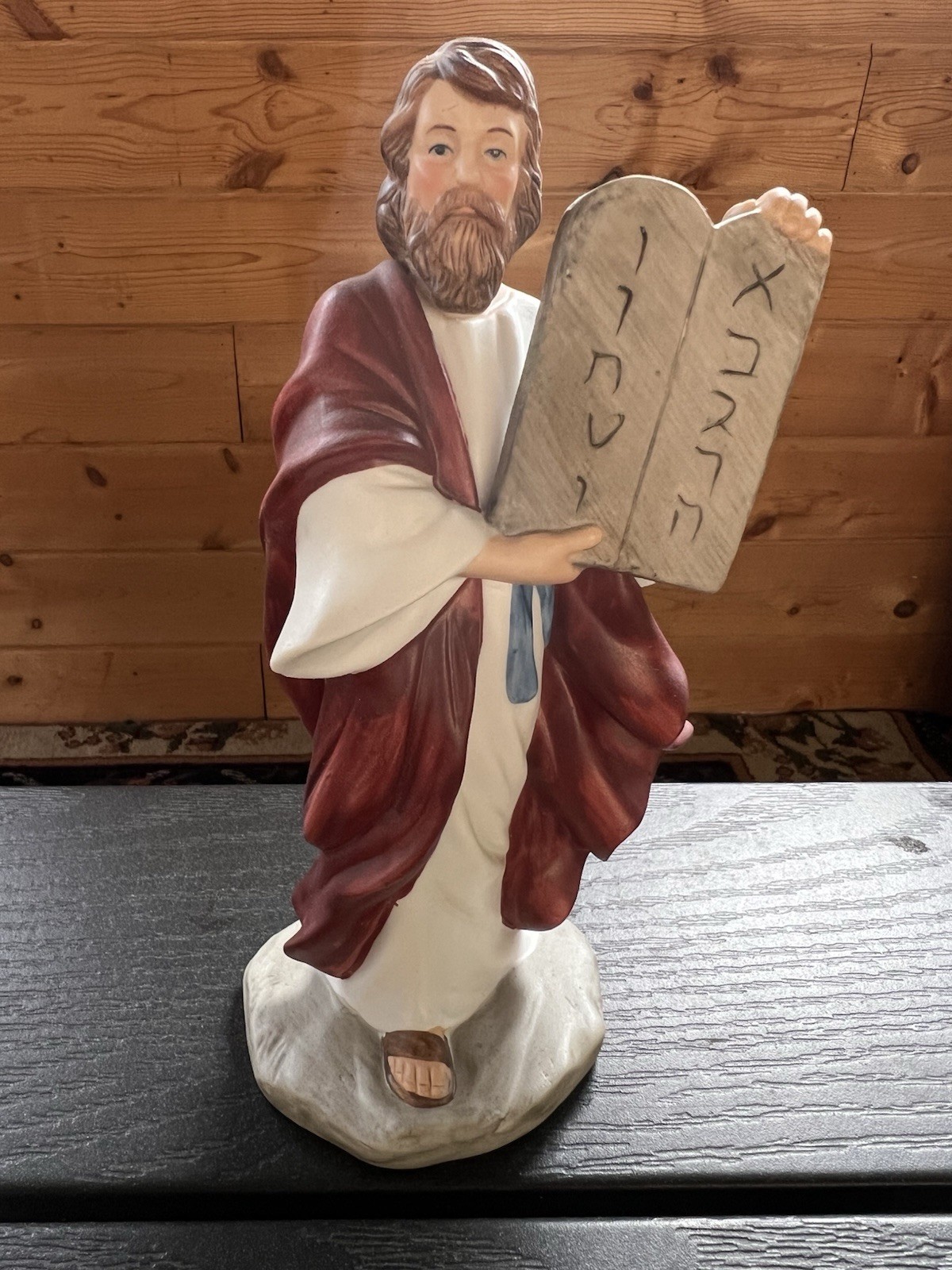MOSES Statue Figurine Commandments Tablet Biblical Christianity Religious Homco