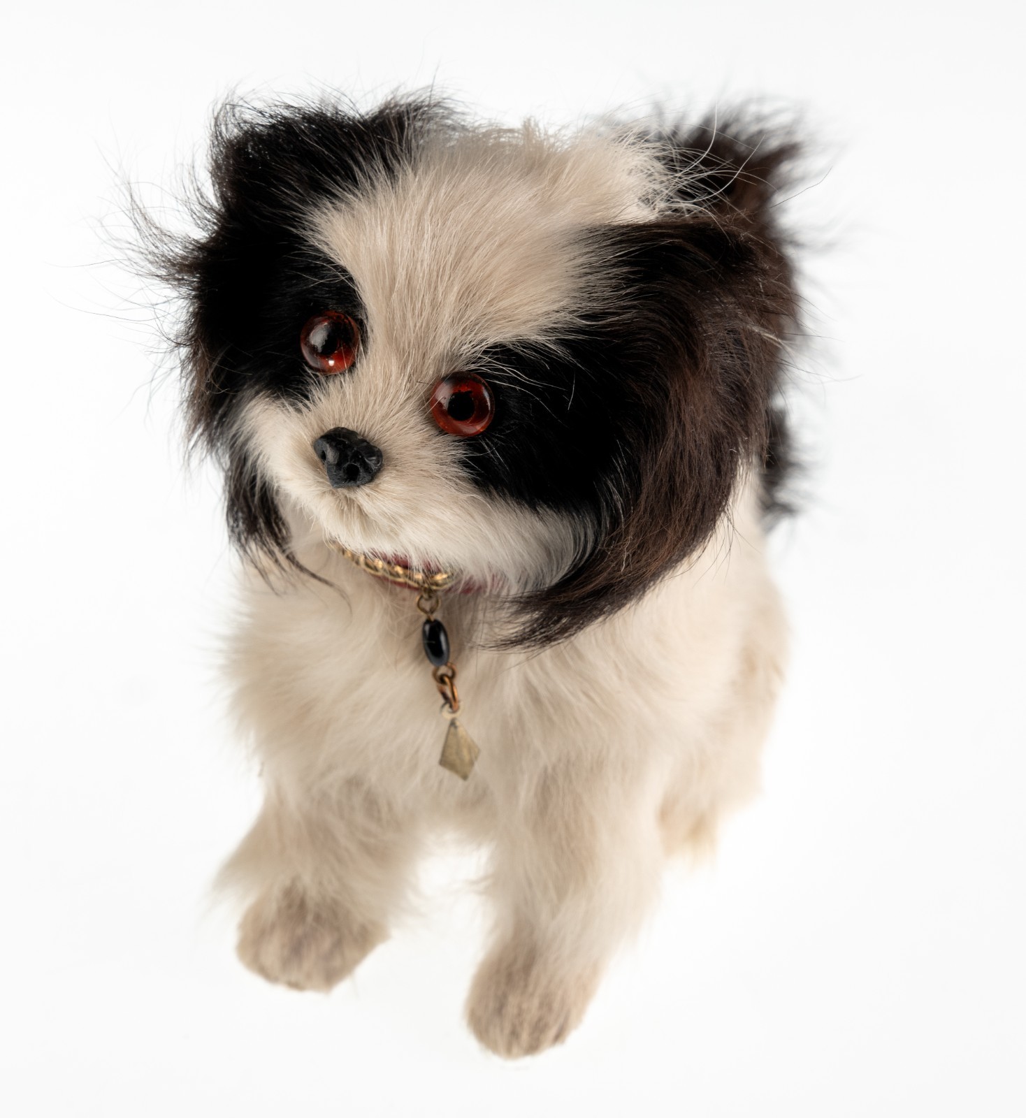 Mid Century Real Fur Miniture Dog Toy Figure Doll Pekingese Japanese Chin Used