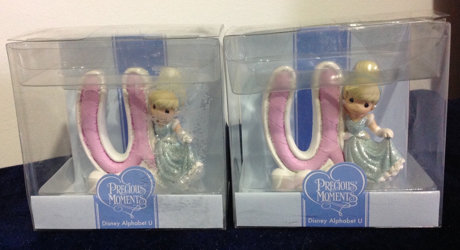 Precious Moments Disney Alphabet U Figurine, 2-3/4-Inch.Lot of 2