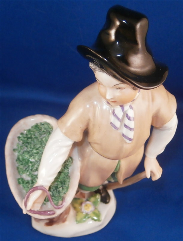 Augarten Wien Porcelain Street Merchant Figure Figurine Porzellan Figur Vienna