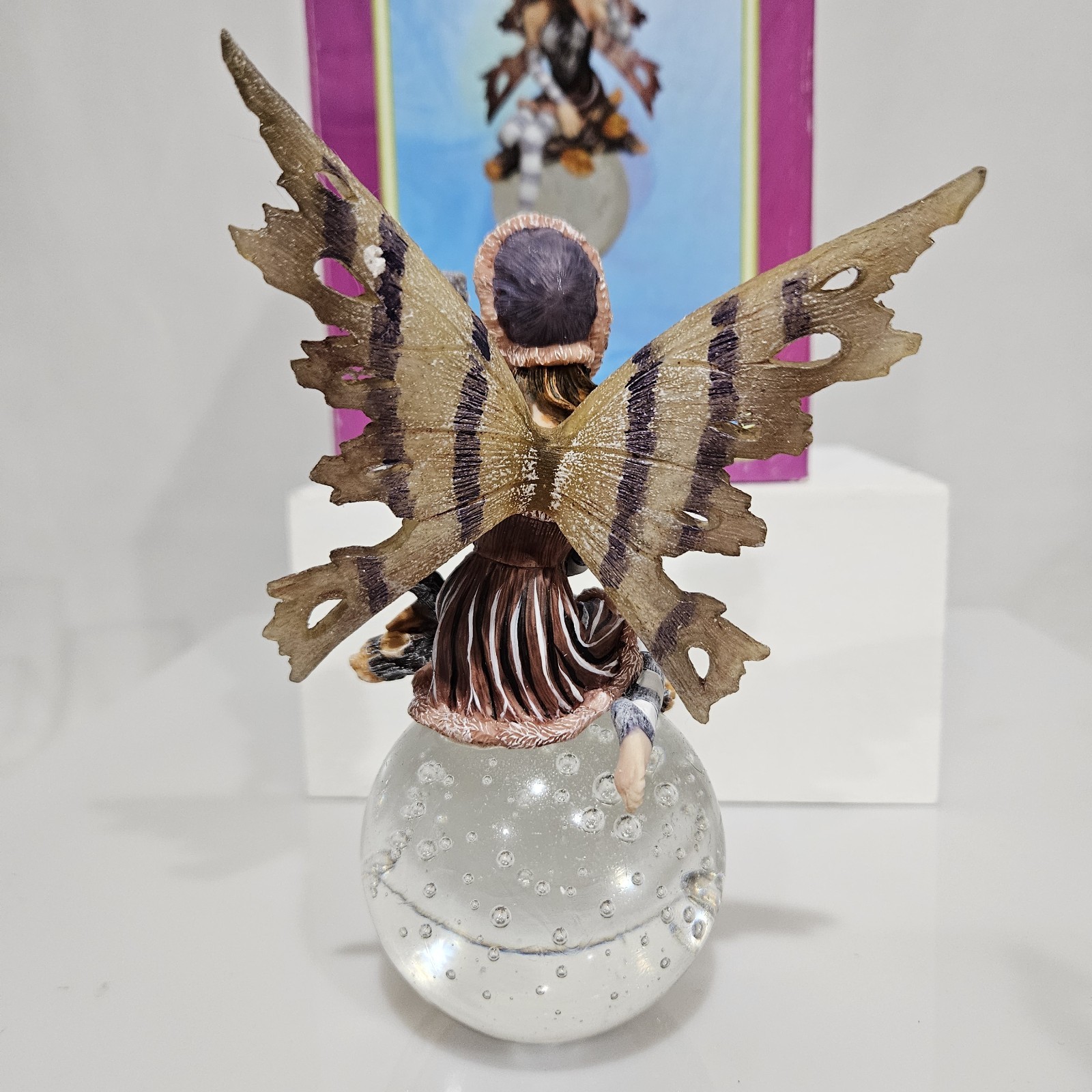 BUBBLE GLASS PORCELAIN FAIRY TALE ANGEL FIGURINE PAPERWEIGHT DECORATION FANTASY