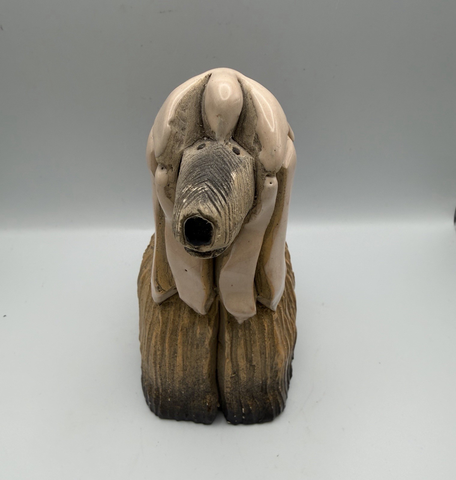 Retired Vintage Signed Afghan Dog Rinconada Artesania Figurine 4.5” Tall