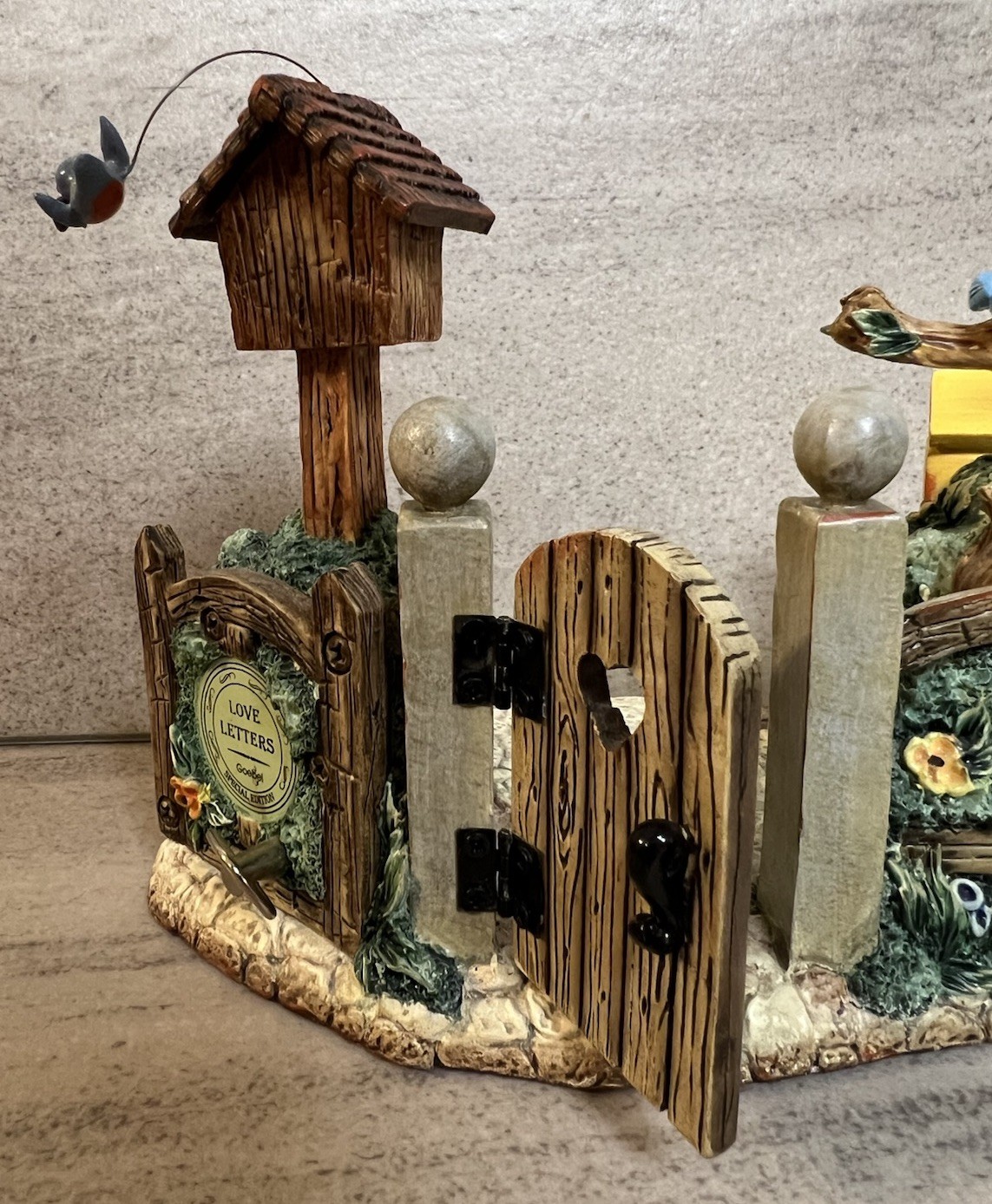 Goebel Hummelscapes – Love Letters. Charming Piece w/ Garden/Birds Theme & More