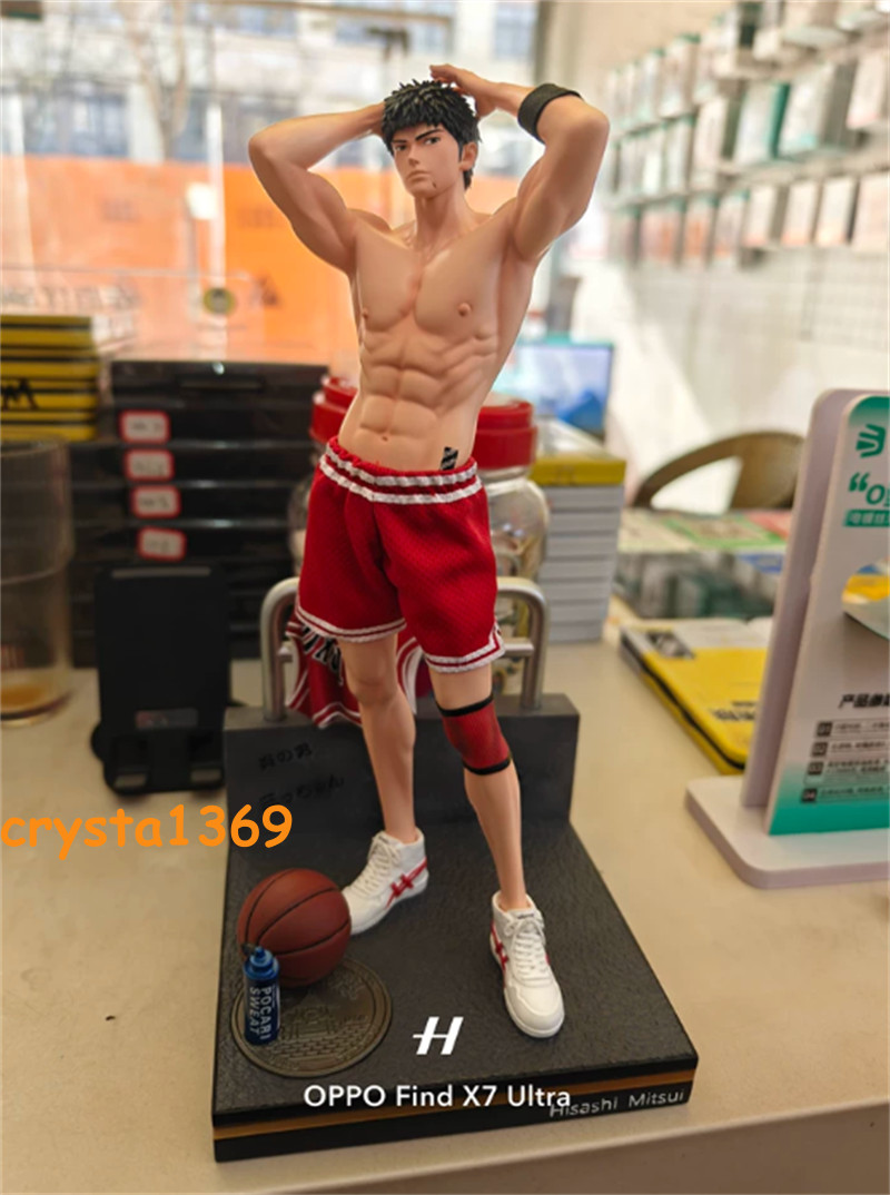 H33CM Replica 1/6 SLAM DUNK Mitsui Hisashi Statue GK Painted Figure Model Gift