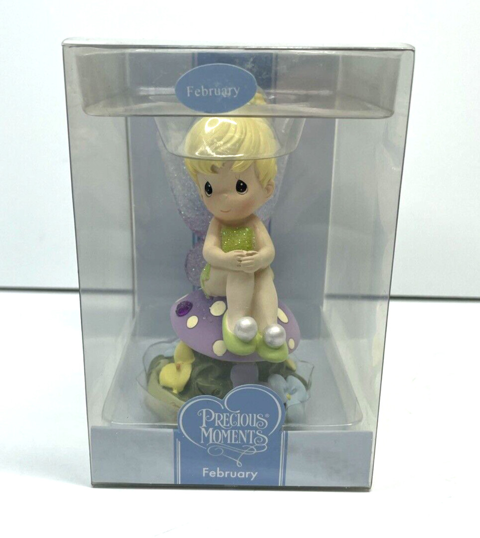Precious Moments Birthstone TinkerBell With Light Up Wings- February Retired