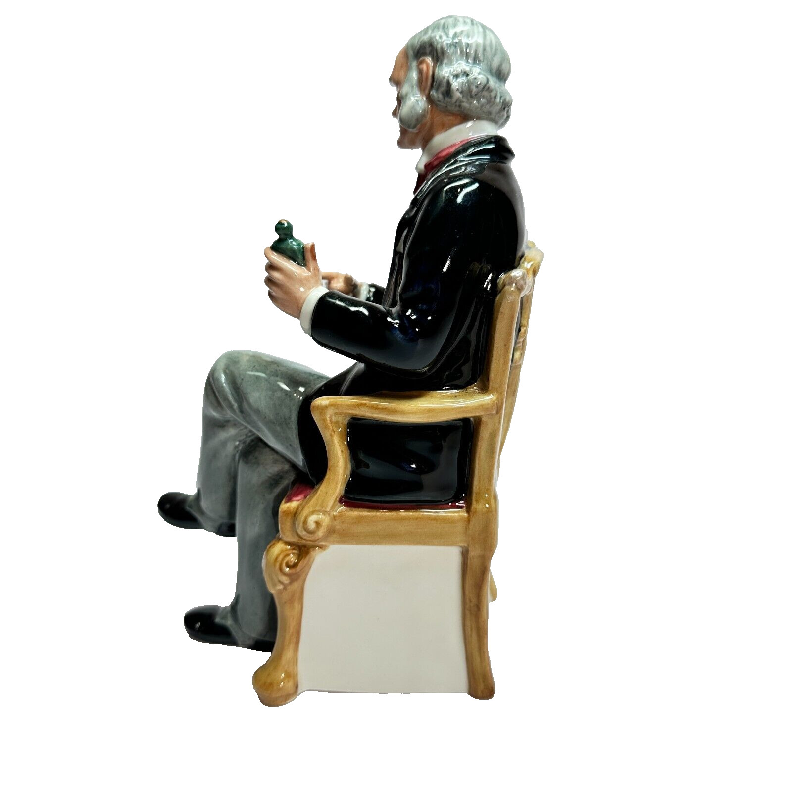 VTG Royal Doulton Figurine The Doctor in office chair w/medicine & medical bag