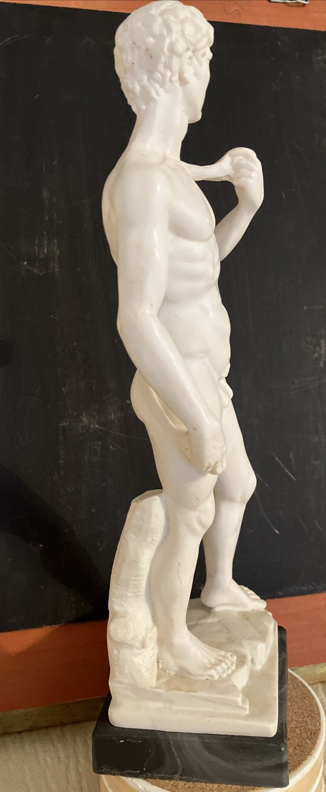 Vintage R. Leoni Michaelangelo’s David Statue 12” Tall – Made in Italy